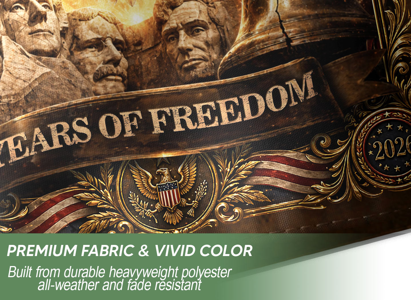 250 Years of Freedom Garden Flag 1776-2026 Patriotic Statue of Liberty Eagle