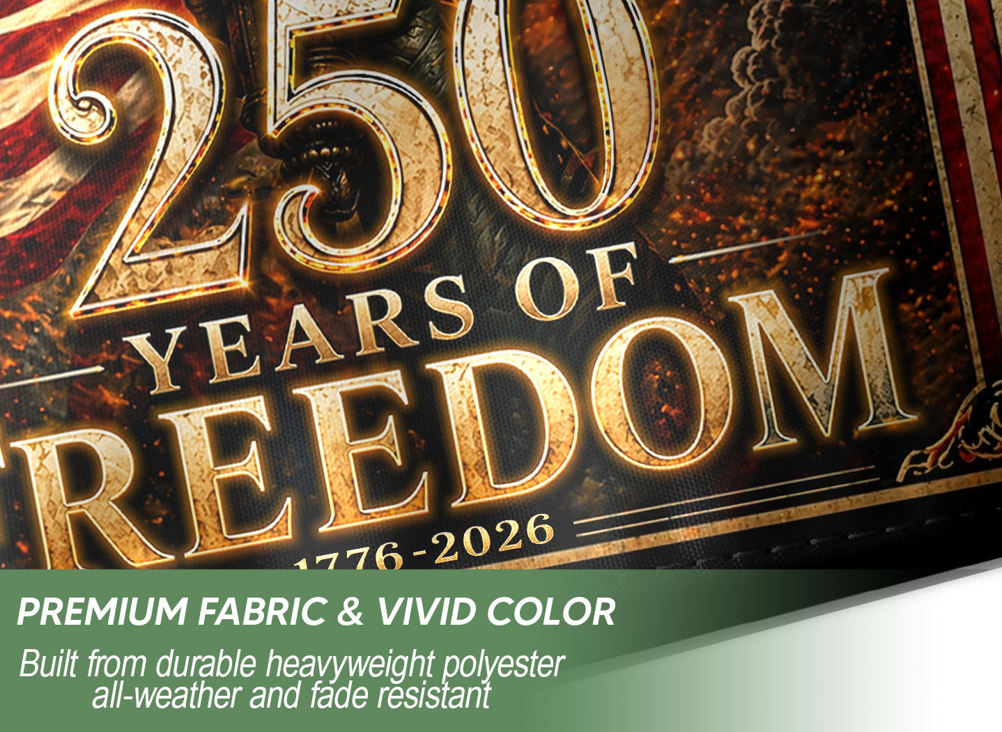 USA 250th Anniversary Garden Flag - Majestic Eagle & Liberty Torch Outdoor Yard Banner