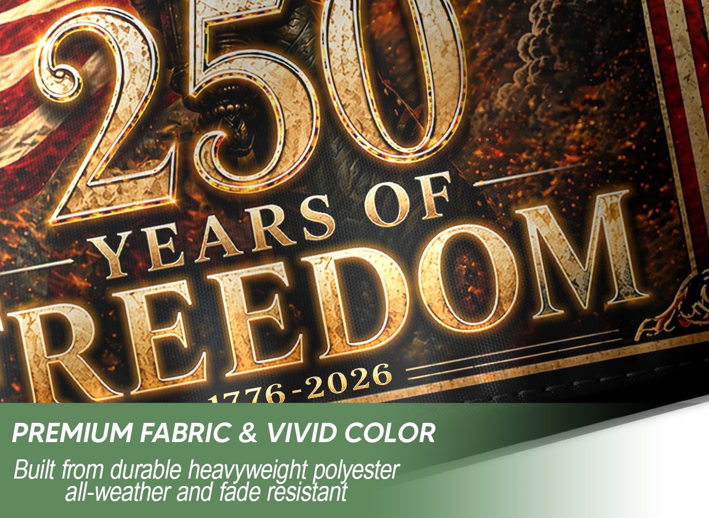 USA 250th Anniversary Garden Flag - Majestic Eagle & Liberty Torch Outdoor Yard Banner - Rust Field Wear