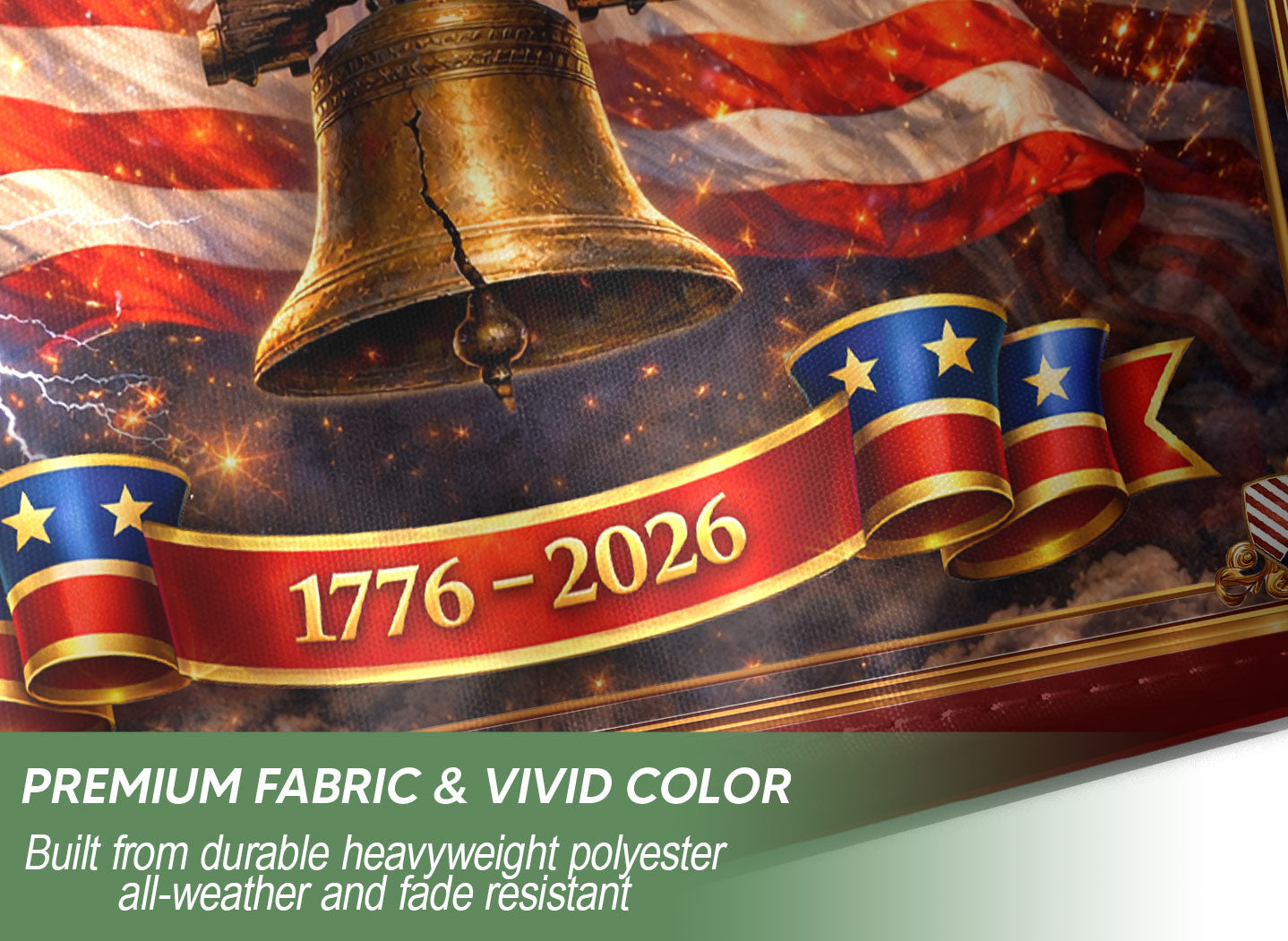 United States 250 Years House Flag - Majestic Eagle & Liberty Bell Patriotic Banner