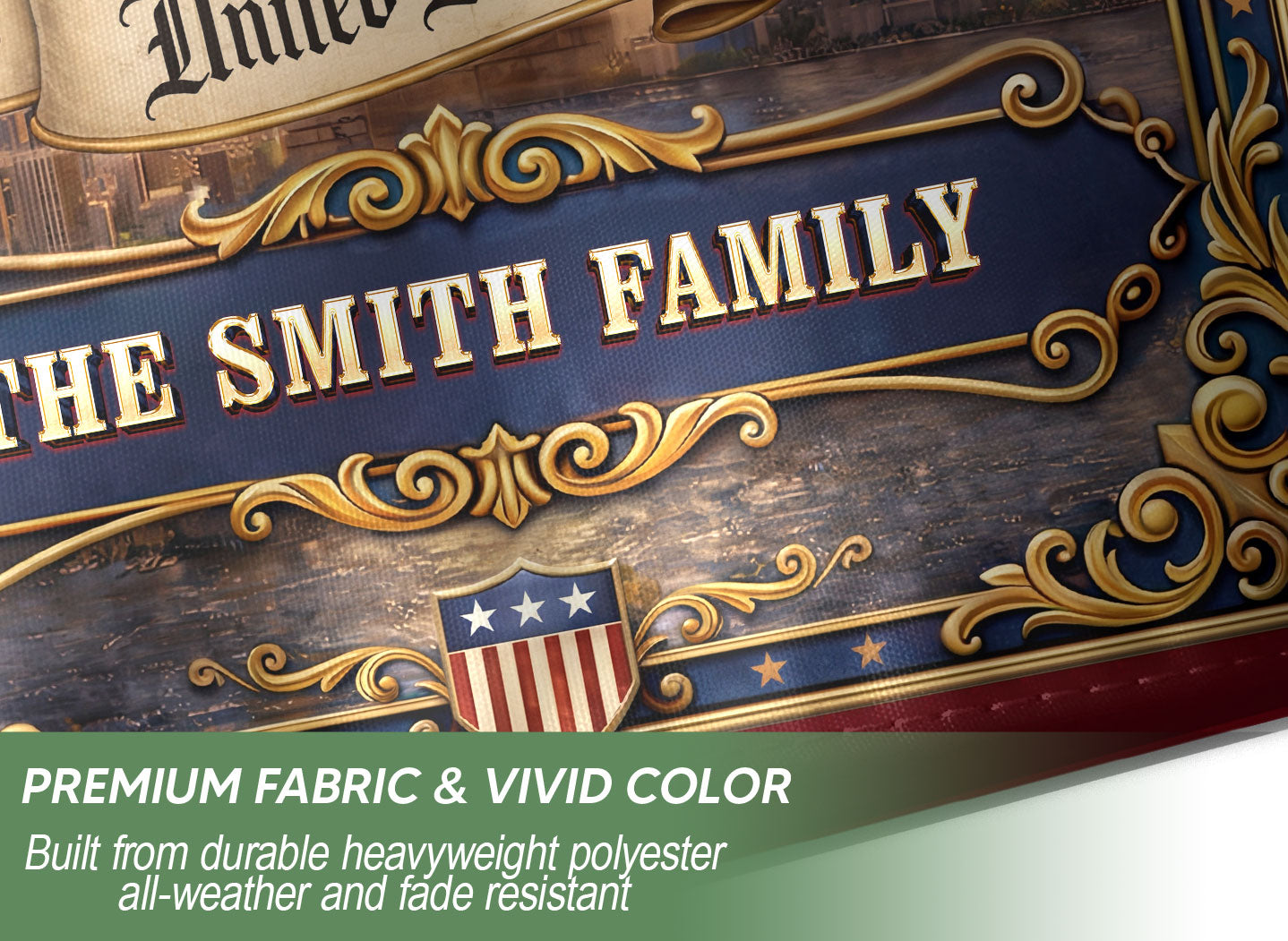 Custom Family Name 250 Years United States Statue of Liberty Patriot Garden Flag