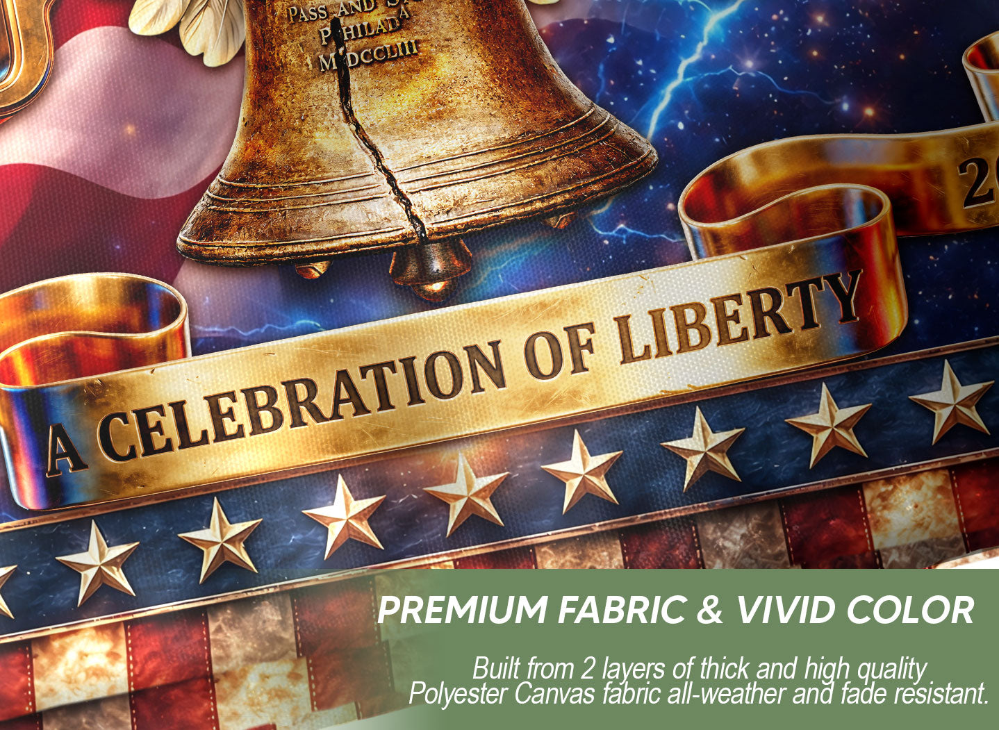 United States 250th Anniversary Flag 1776-2026 Celebration of Liberty Eagle Banner