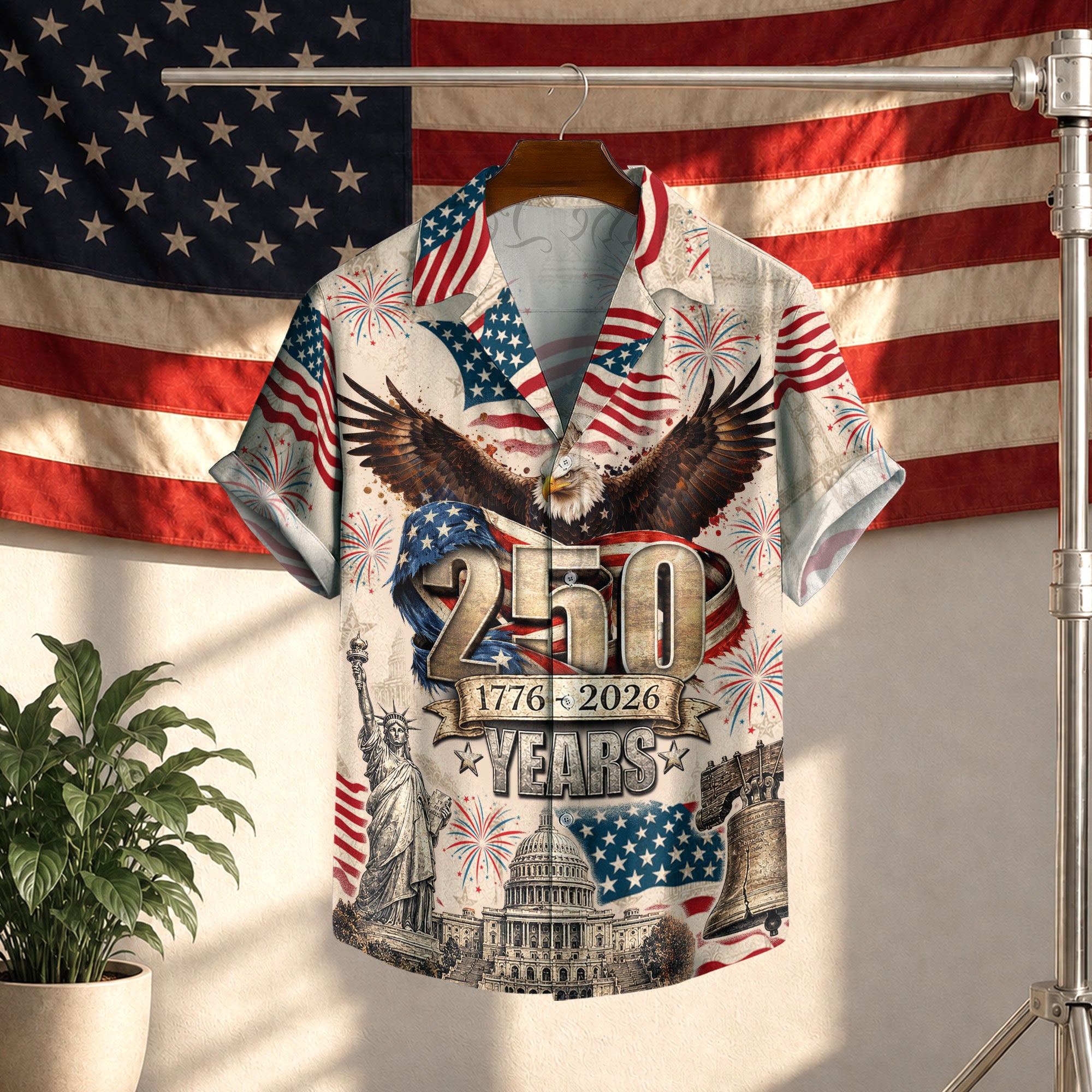 250 Years of America 1776–2026 Hawaiian Shirt – Patriotic Eagle Edition