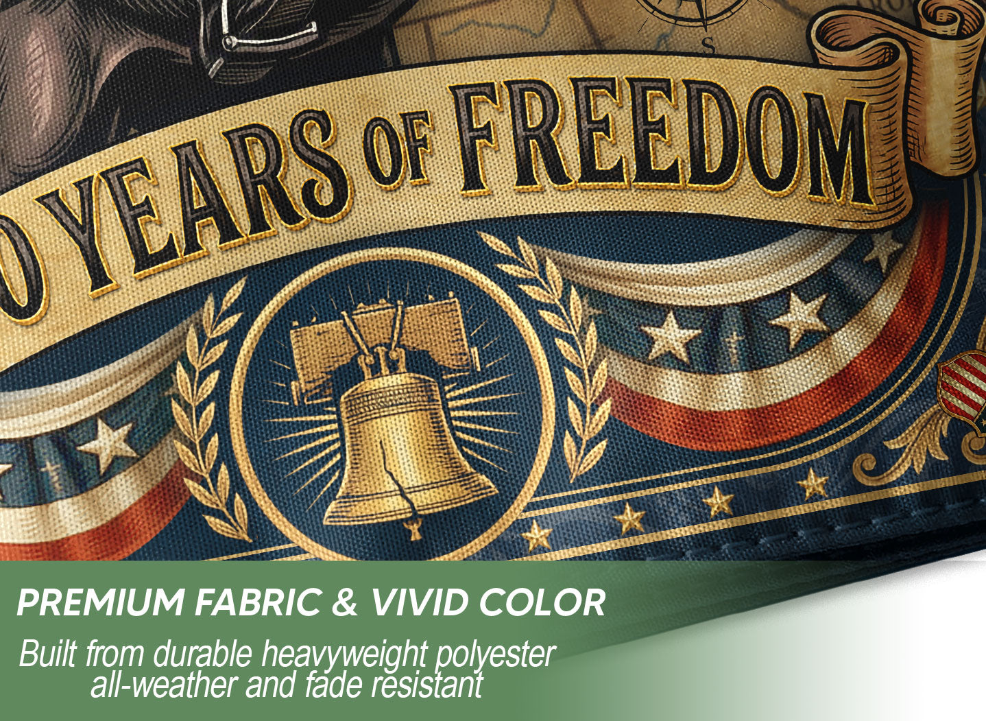 250 Years of Freedom Garden Flag - George Washington 1776-2026 Patriotic Decor