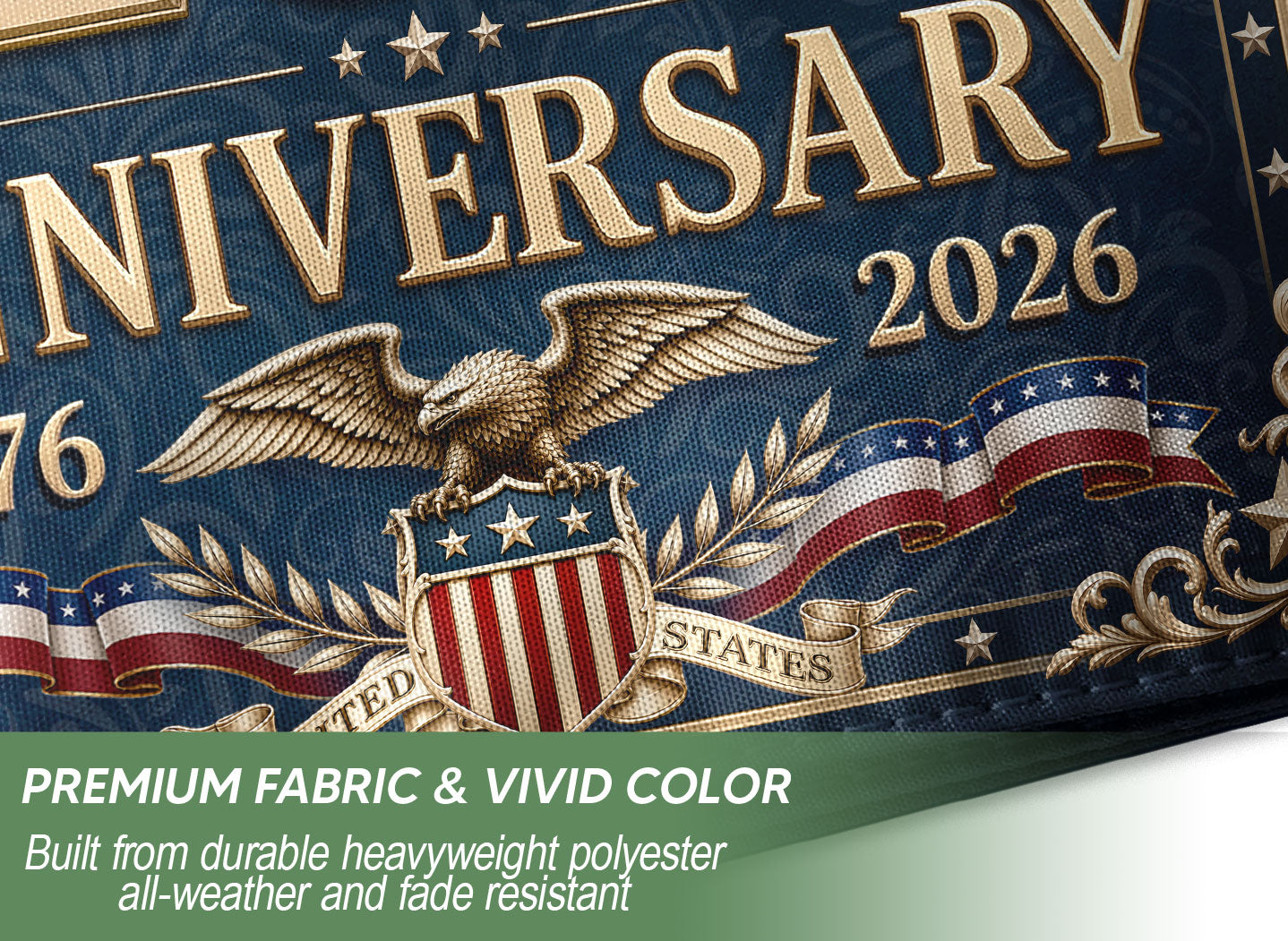 America 250th Anniversary House Flag - USA Map & Patriotic Icons Commemorative Banner
