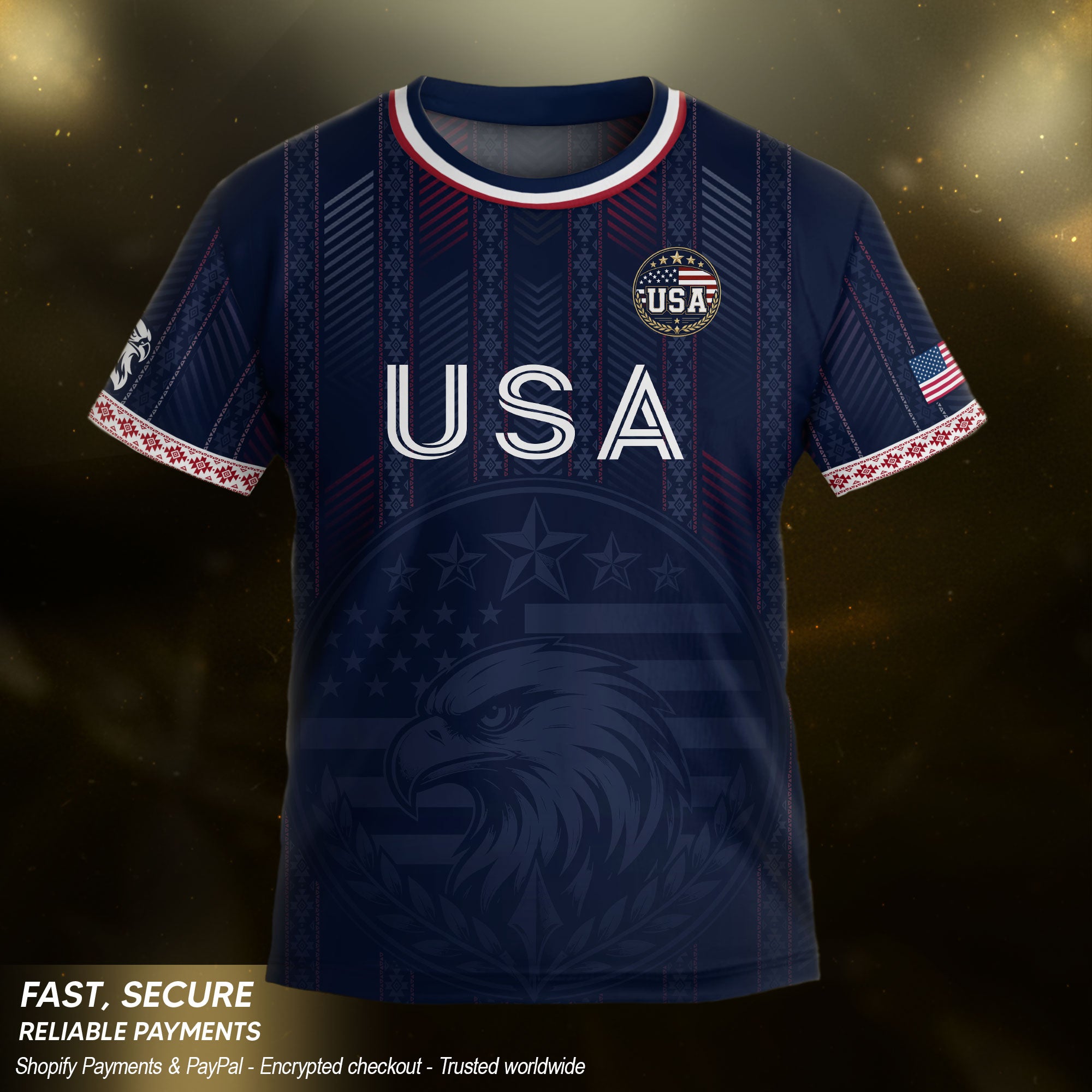 United States Soccer Jersey Kids Set Navy Soccer Ball Patriotic Youth Football Outfit Kit