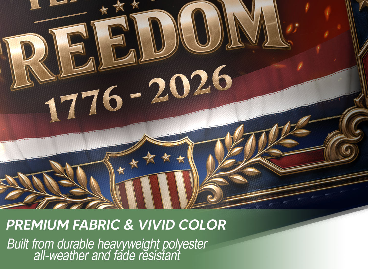 Patriotic House Flag 1776-2026 Bald Eagle Freedom USA Banner Decor