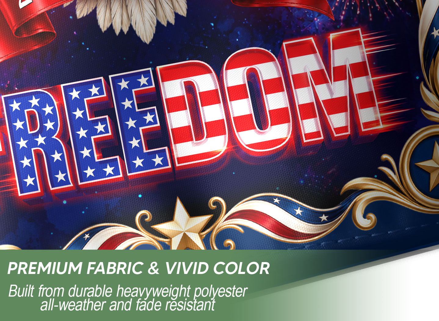 USA 250th Anniversary Garden Flag Bald Eagle Freedom Patriotic Decor