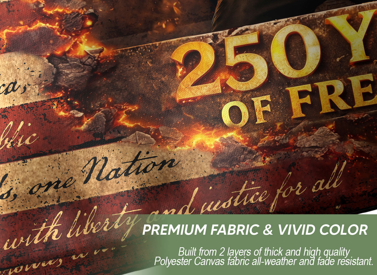 250 Years of Freedom 1776-2026 Abraham Lincoln Bald Eagle We The People Patriotic Flag