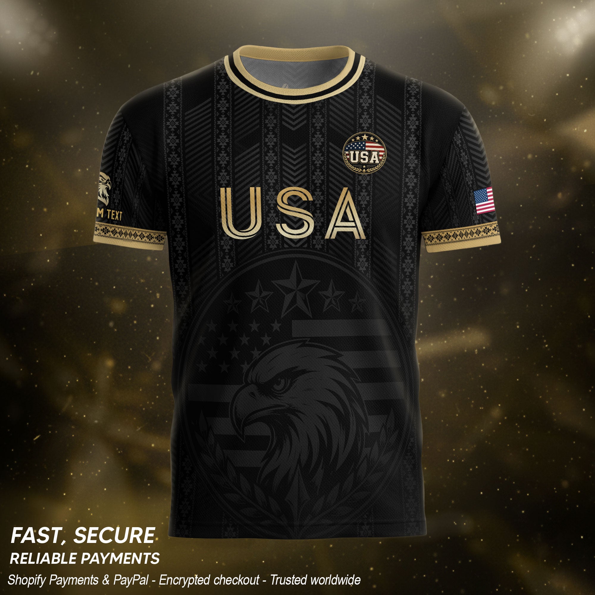USA Soccer Jersey Style Men Athletic T Shirt Outfits Personalized Custom Name Tee
