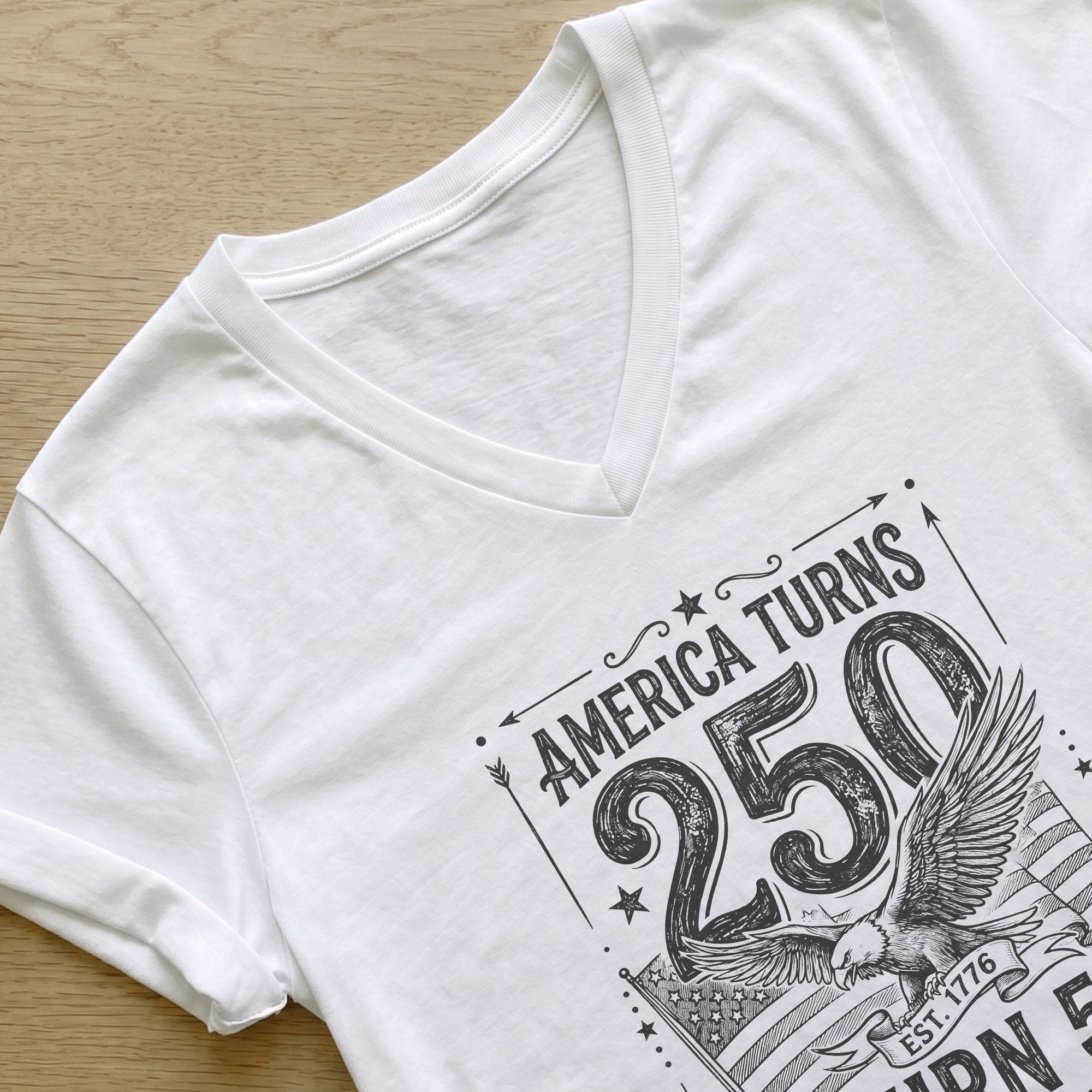 Vintage America 250th Anniversary Eagle Graphic 50th Birthday Shirt