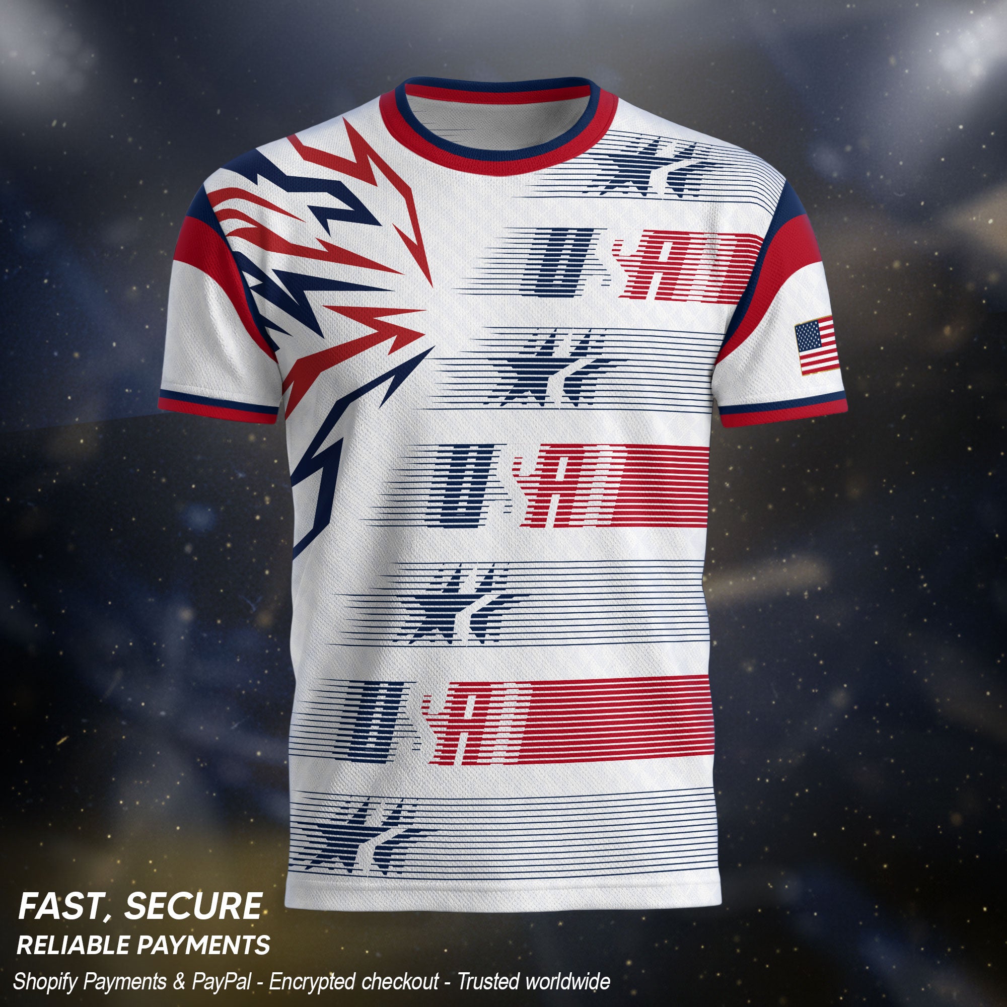 USA Soccer Jersey Men White Navy Red Flag Graphic Football Shirt Retro Fan Wear