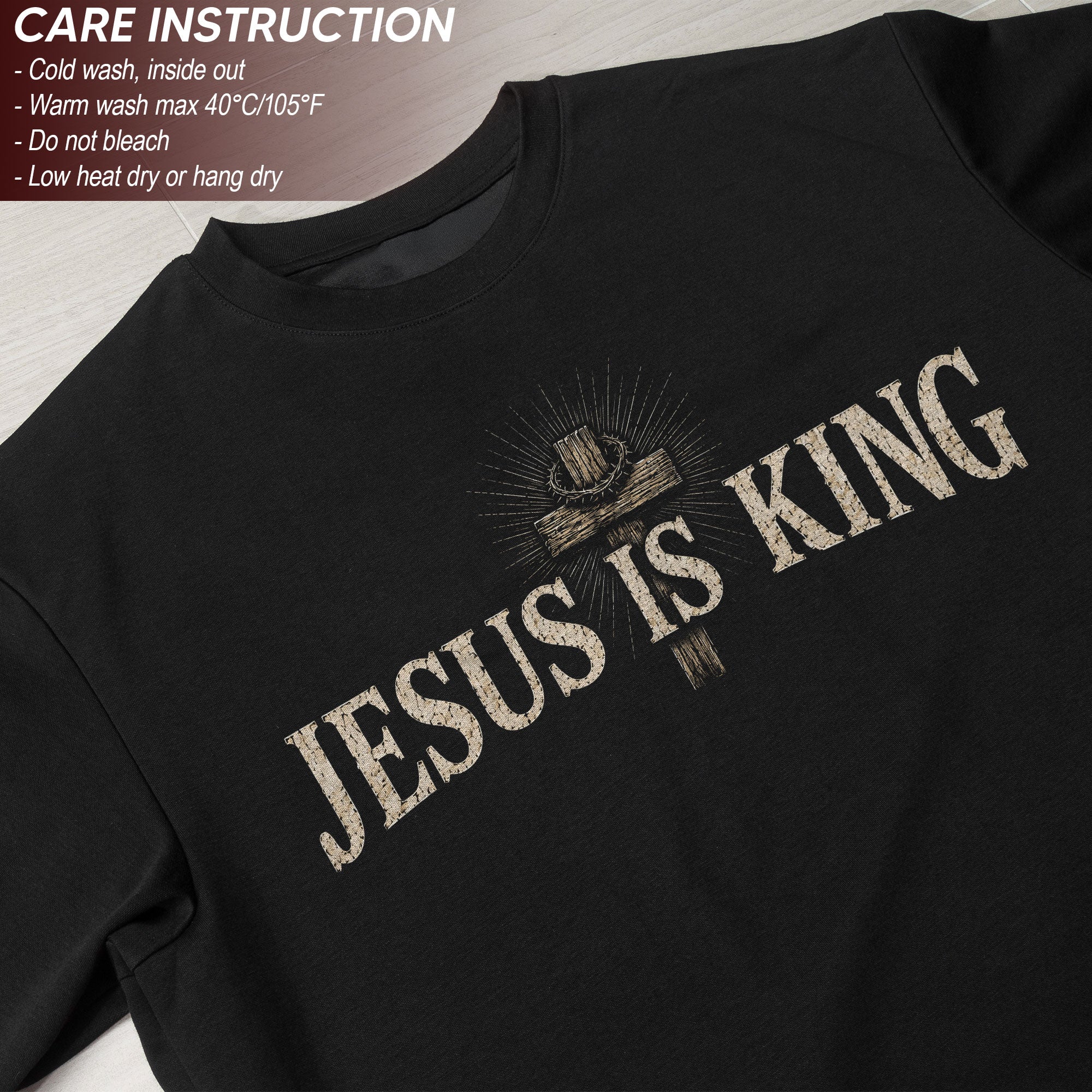 Jesus Is King Shirt Christian Men Shirt Revelation 17 14 Cross Graphic Tee Bible Verse