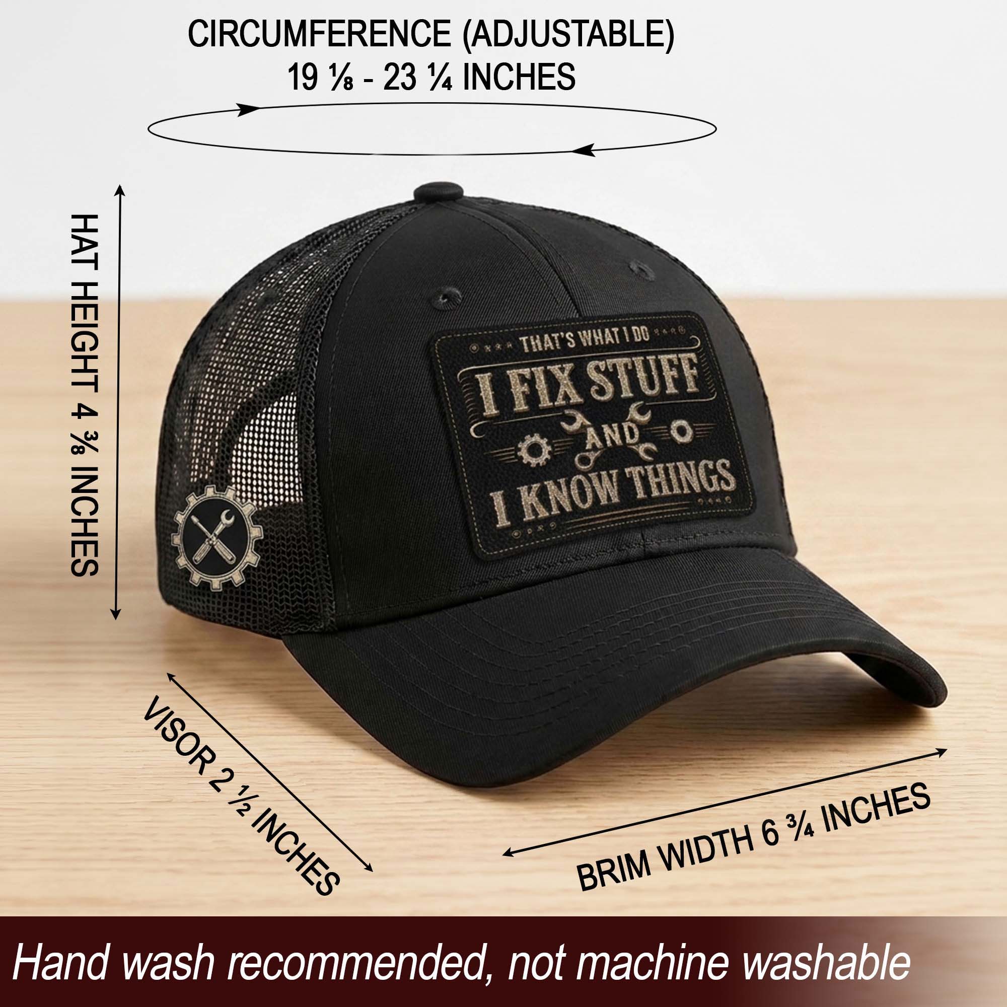 That's What I Do I Fix Stuff Patch Black Trucker Hat Cool Handyman Dad Gift Idea