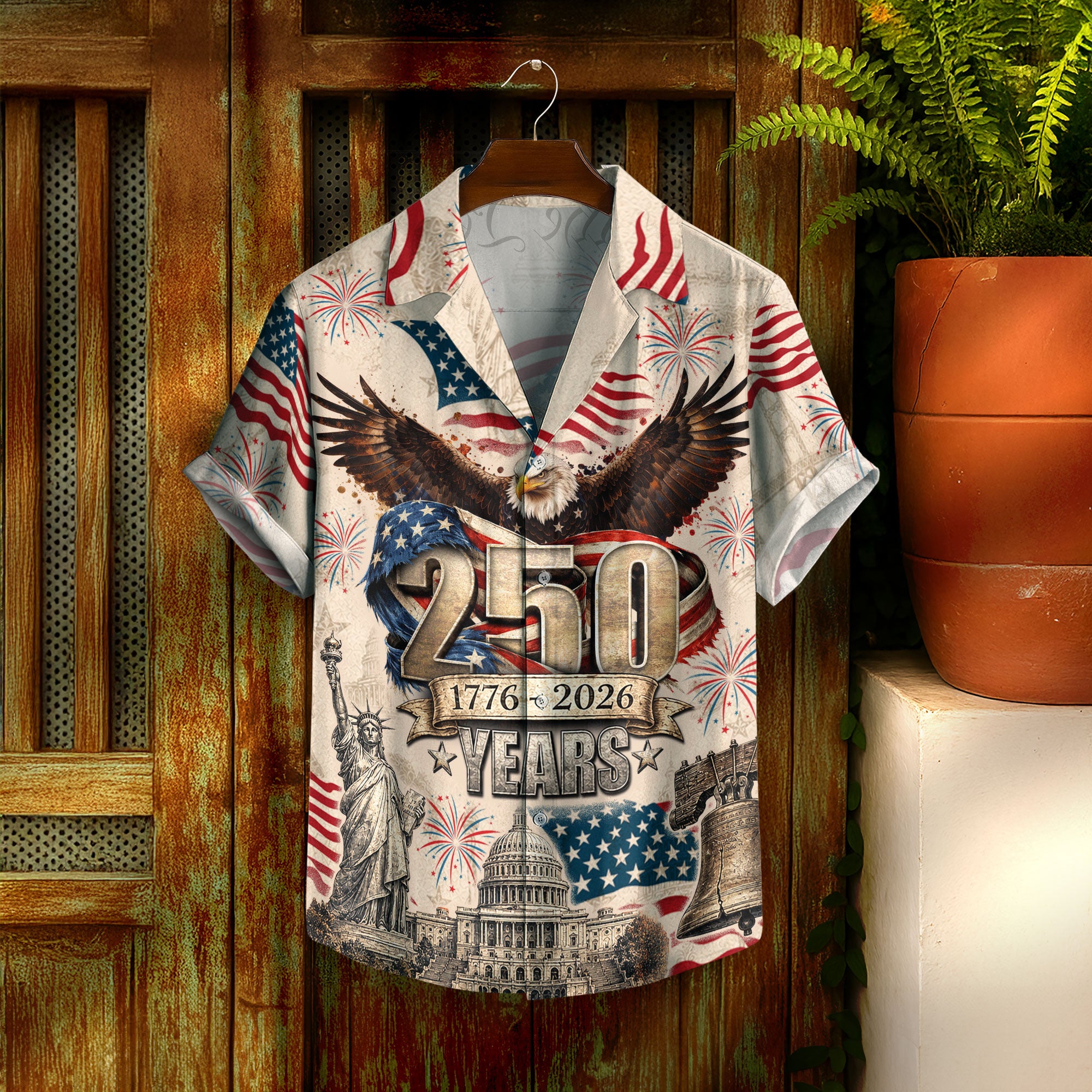 250 Years of America 1776–2026 Hawaiian Shirt – Patriotic Eagle Edition