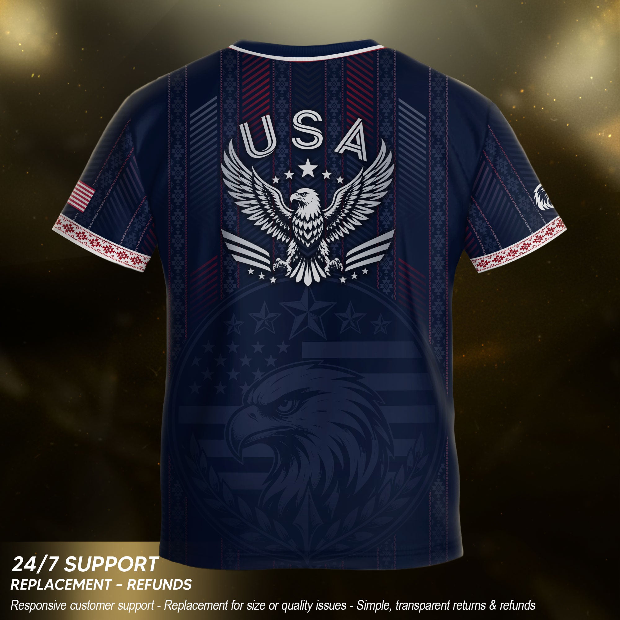 United States Soccer Jersey Kids Set Navy Soccer Ball Patriotic Youth Football Outfit Kit