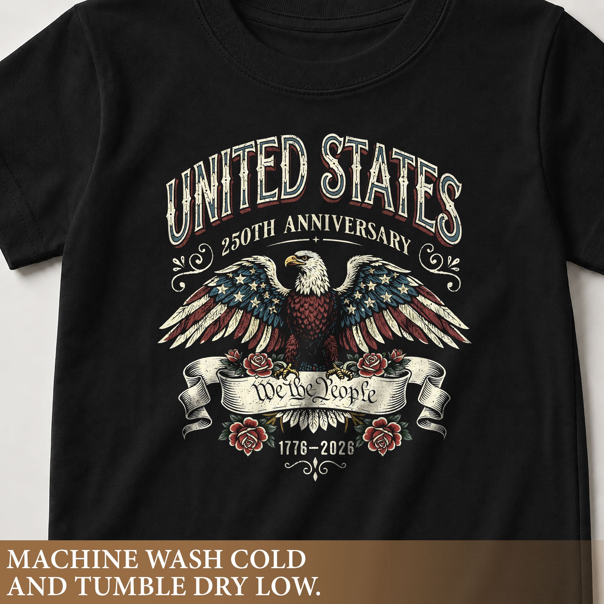 Kids United States 250th Anniversary T-Shirt We The People Eagle Tee 1776–2026