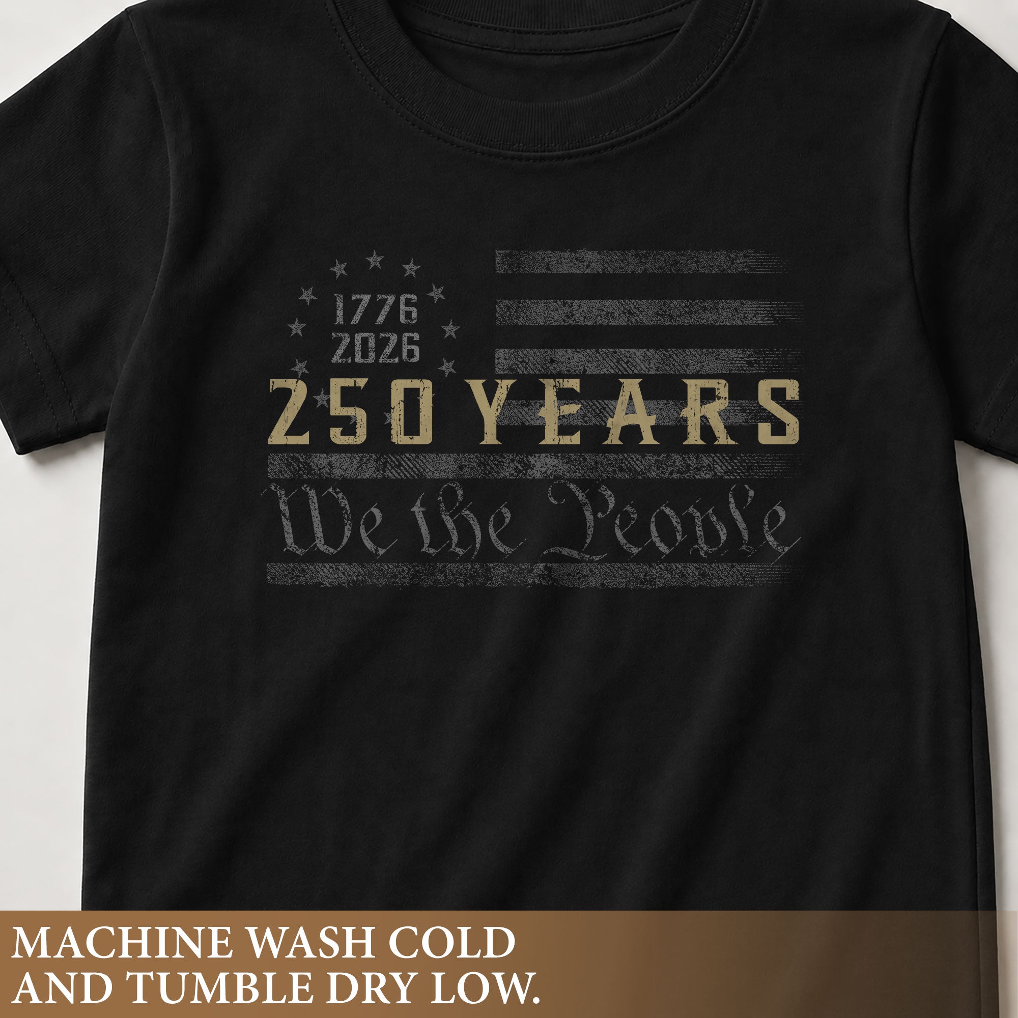 250 Years Kids T-Shirt We The People Betsy Ross American Flag 1776-2026 Youth Tee