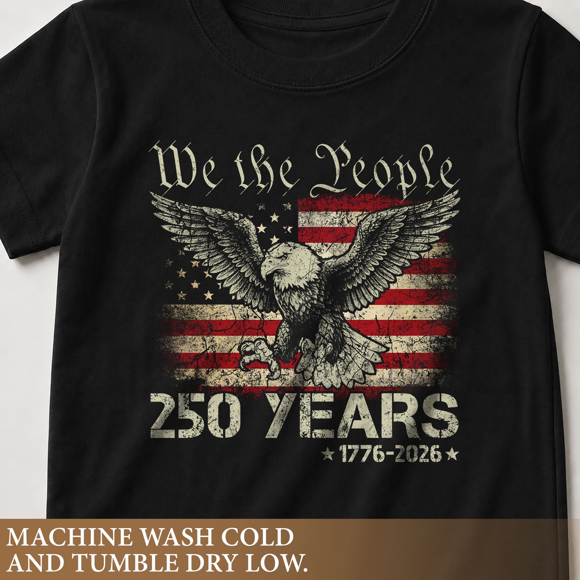 Kid T-Shirt We the People 250 Years | Patriotic 1776-2026 Eagle Flag Boys Girls Shirt