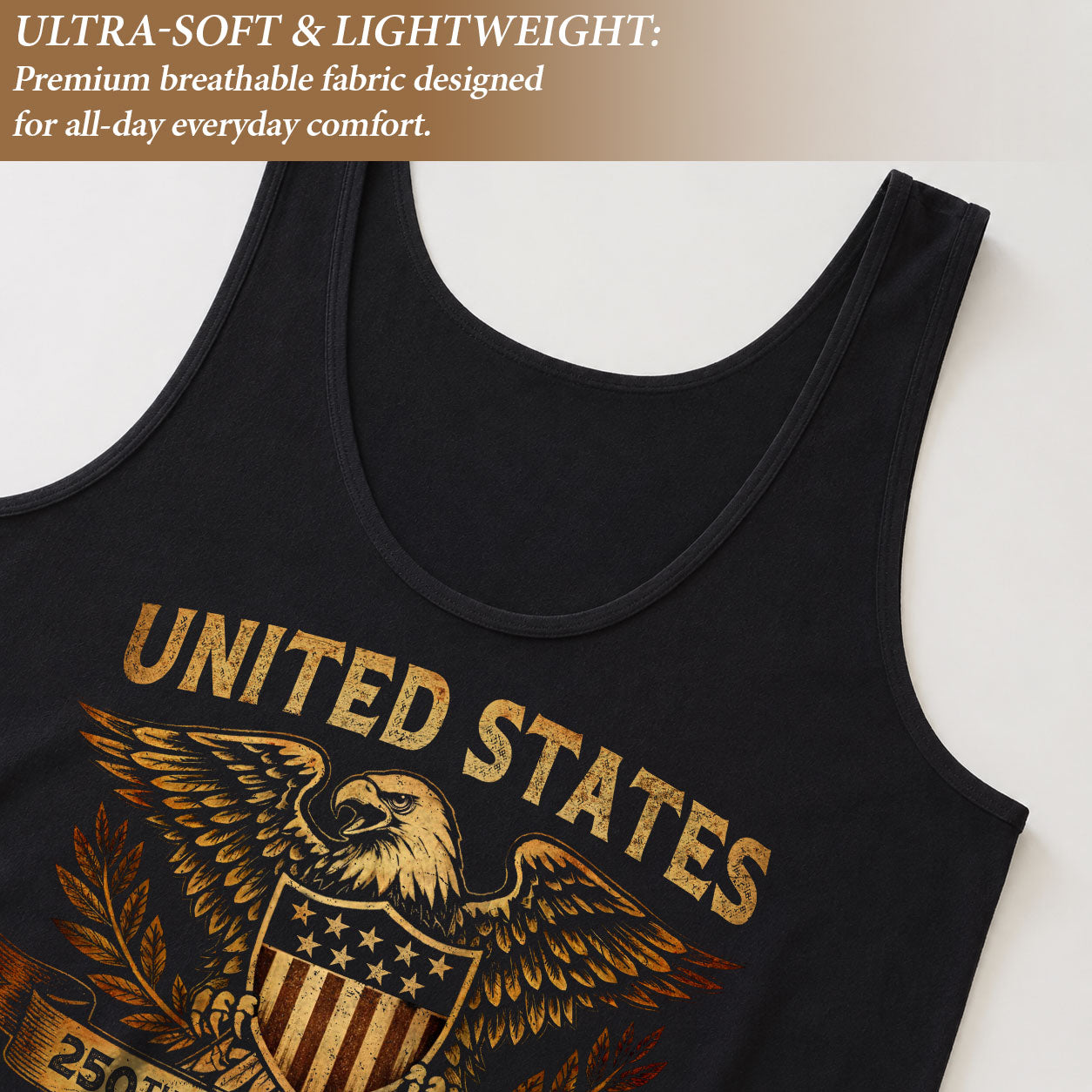 United States 250th Anniversary Tank Top Women Eagle Shield Patriotic 1776-2026 Shirt