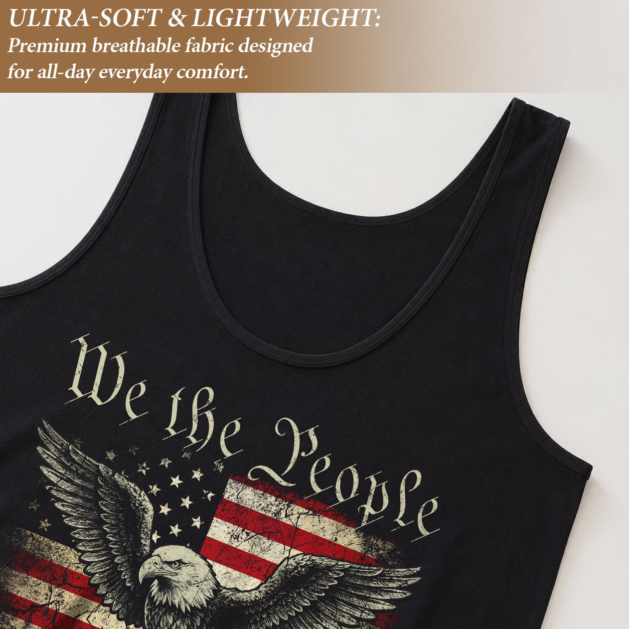 We the People 250 Years Tank Top Women Eagle Patriotic US Flag Historic 1776-2026 Shirt