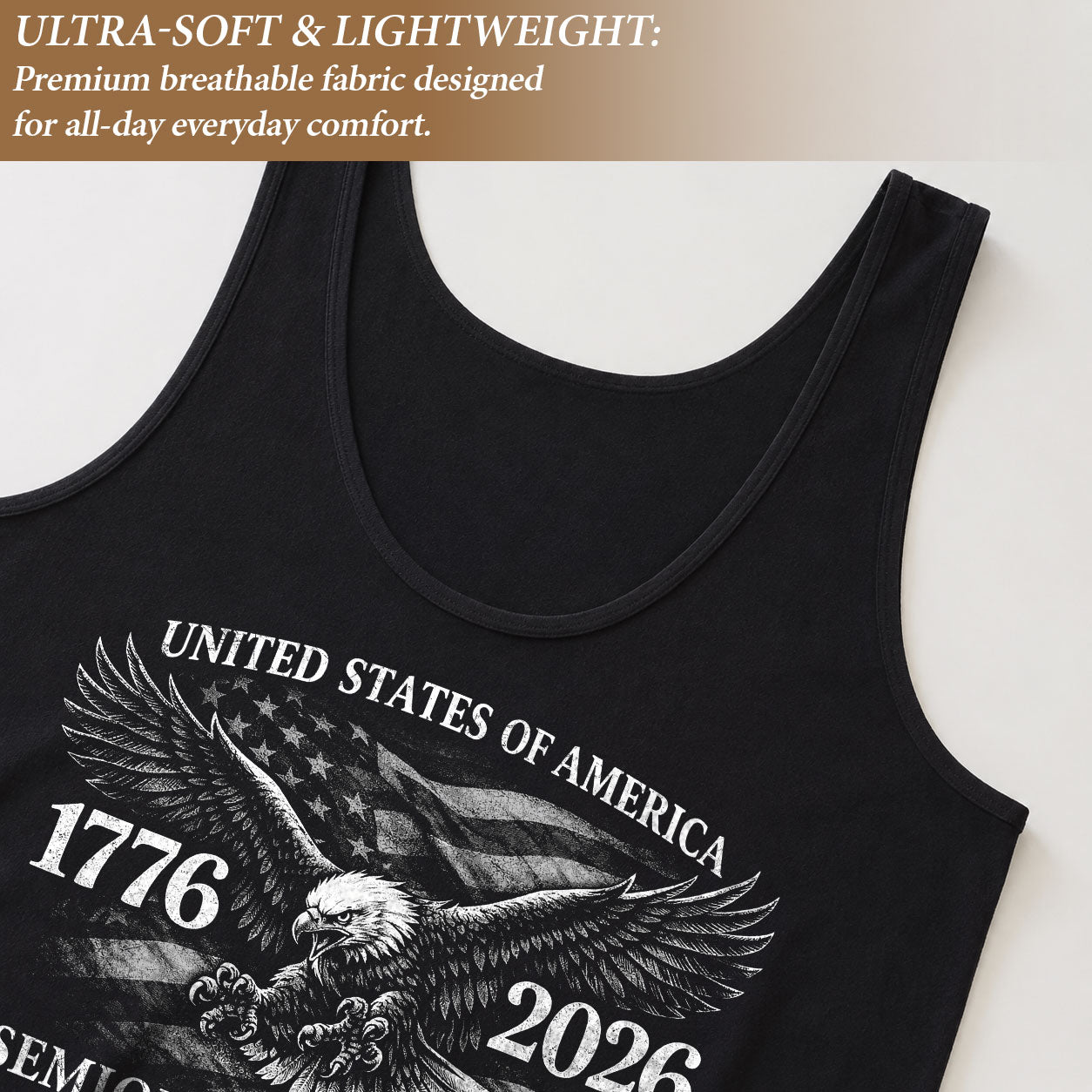 United States 250th Anniversary Tank Top Women Eagle Flag Patriotic 1776-2026 Shirt