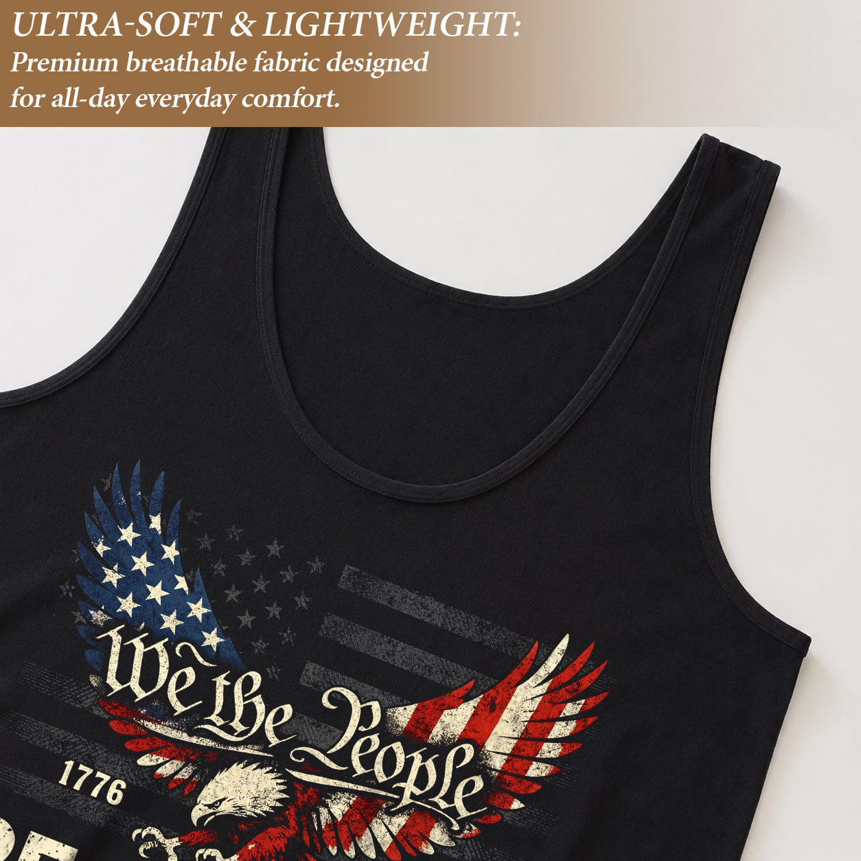 We The People 250 Years Tank Top Women 1776-2026 Flying Patriotic US Eagle Shirt