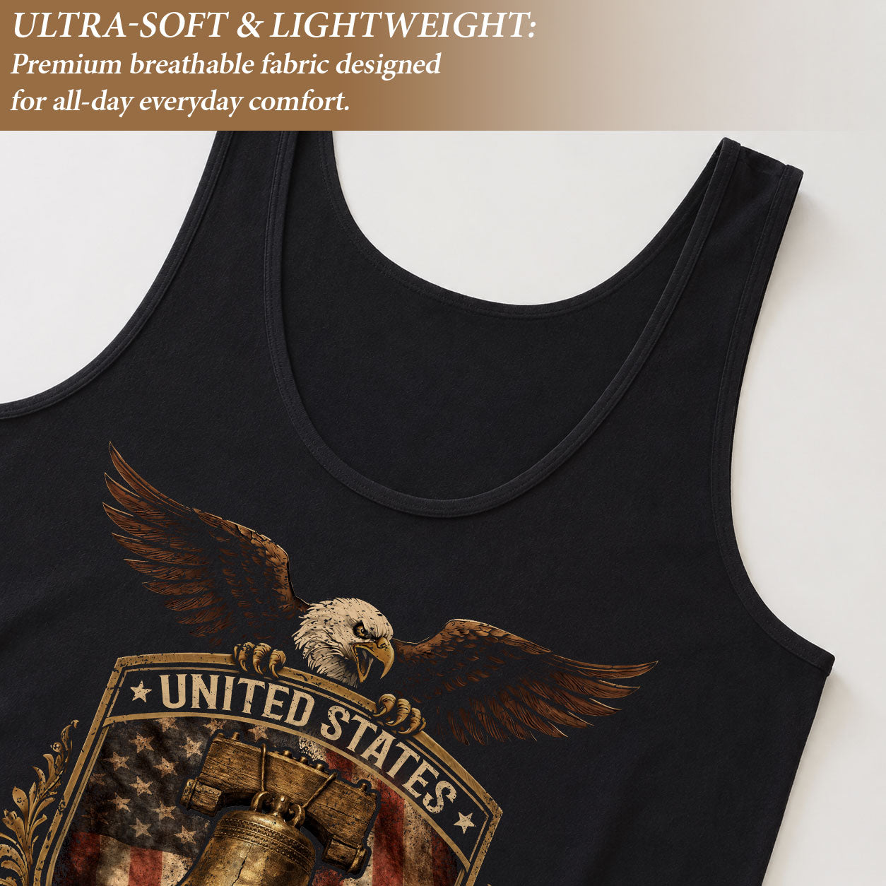 250th Anniversary Tank Top Women 1776-2026 Liberty Bell Patriotic Eagle US Shirt