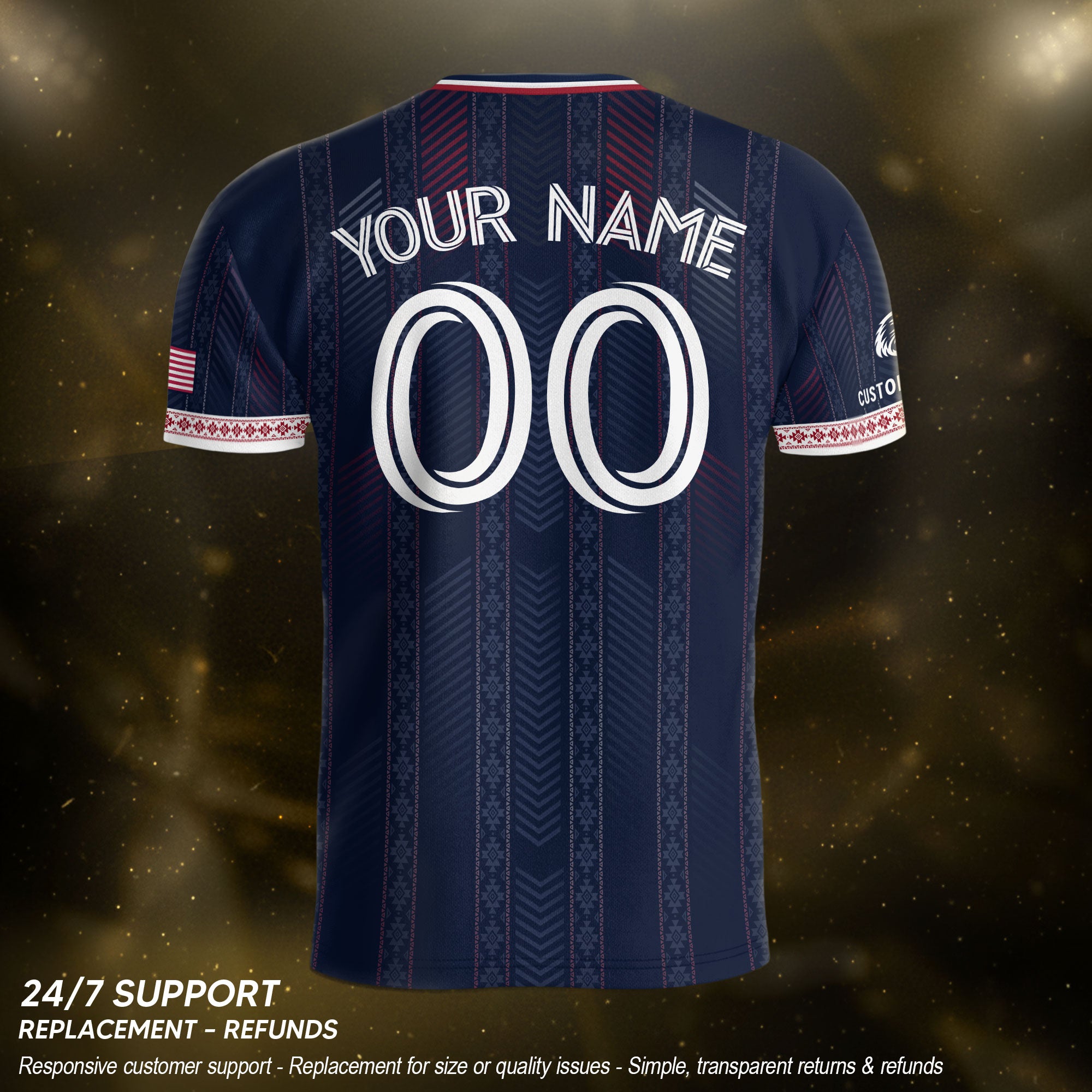 Men Athletic Sport T Shirt Outfits Personalized Custom Name USA Soccer Jersey