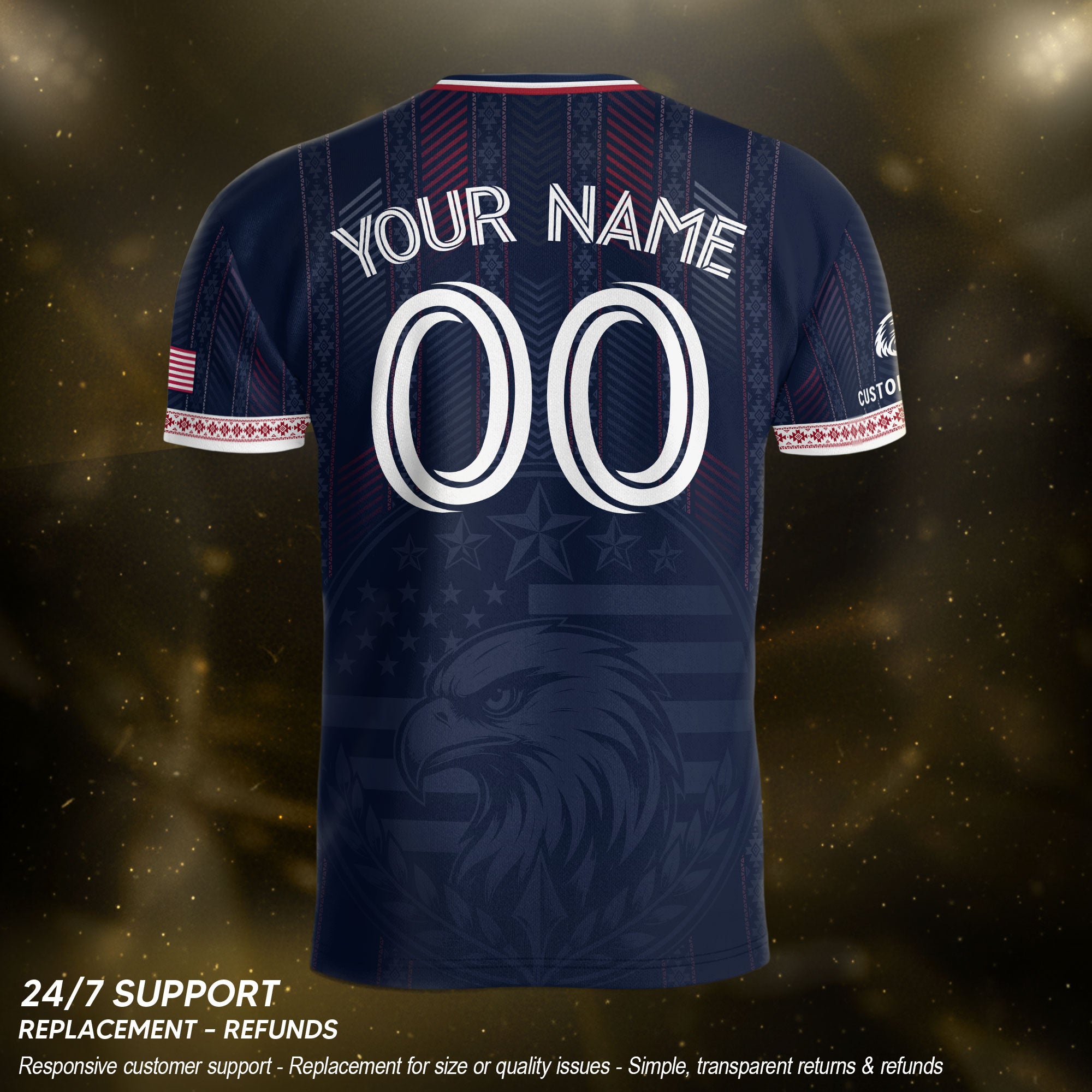 Men Athletic Sport T Shirt Outfits Personalized Custom Name USA Soccer Jersey