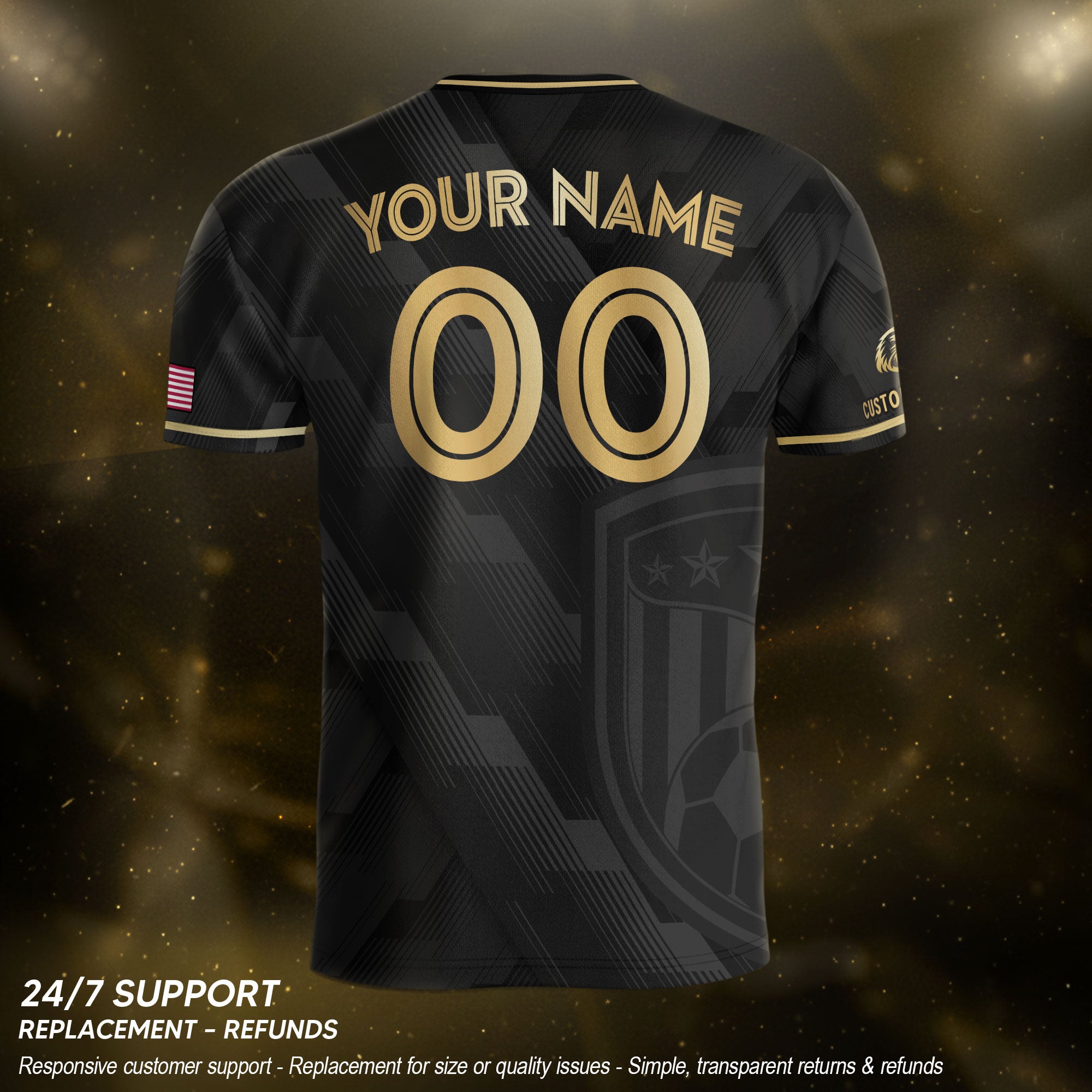 Abstract Pattern Adult Soccer Jersey Style Custom Name Number Personalized Sport Top