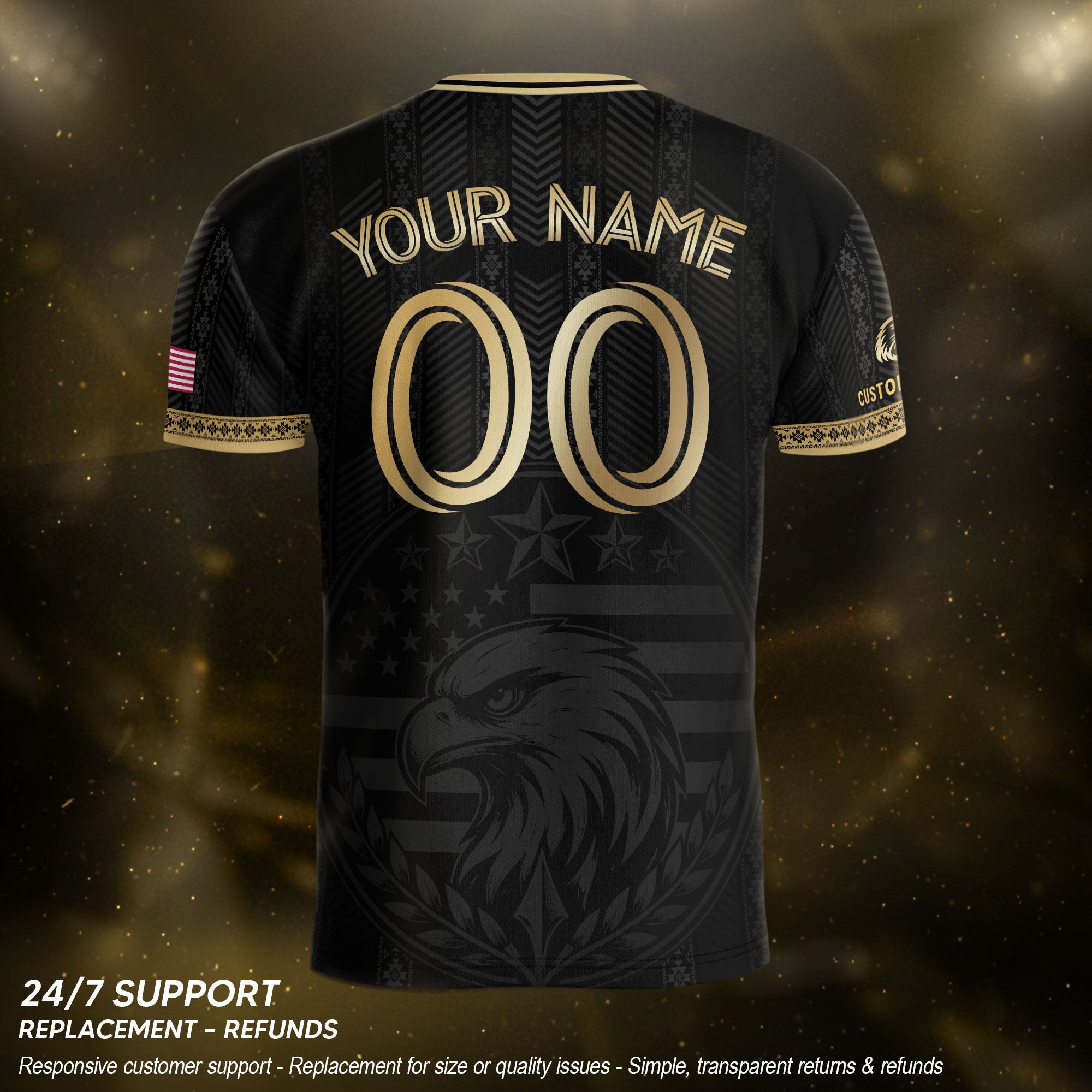 USA Soccer Jersey Style Men Athletic T Shirt Outfits Personalized Custom Name Tee