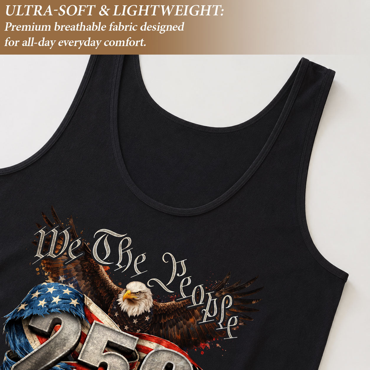 We the People 250 Years Eagle Tank Top | Patriotic 1776-2026 Flag Women Shirt