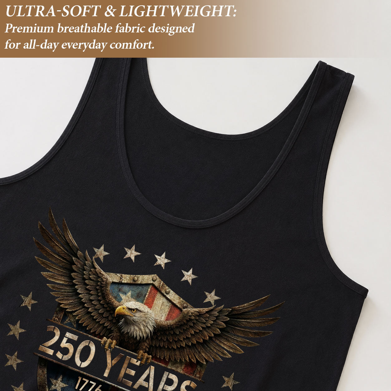 Patriotic 250 Years Eagle Tank Top | 1776-2026 Shield Women's Graphic Shirt