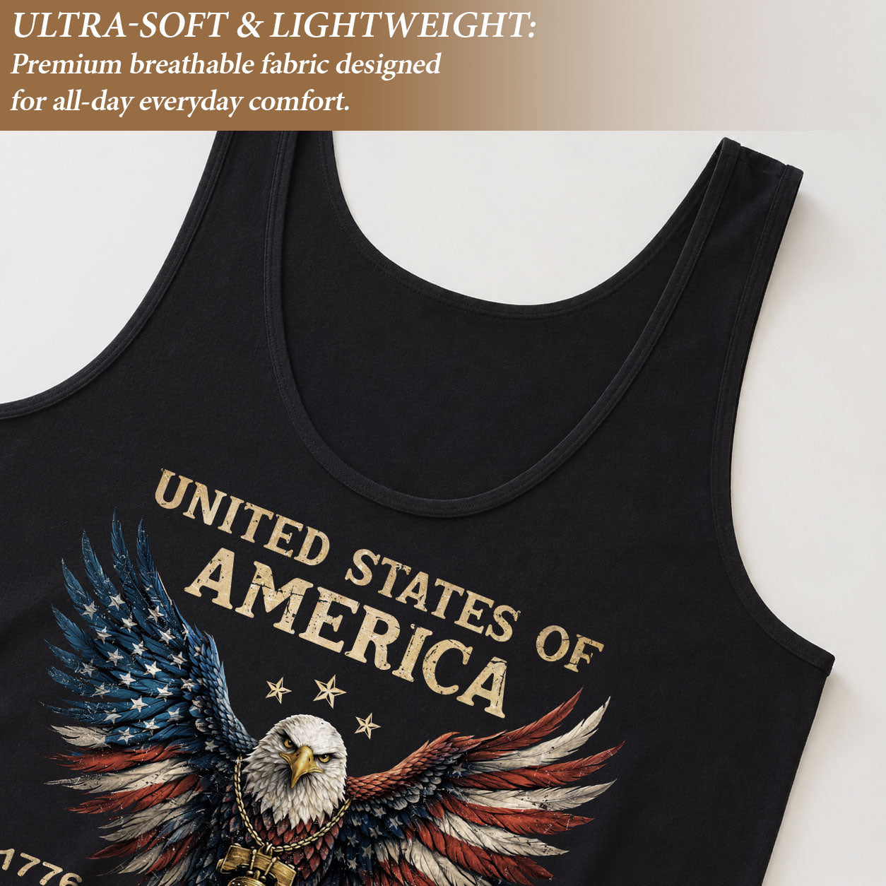 United States 250th Anniversary Eagle Tank Top | Patriotic 1776-2026 Women Shirt