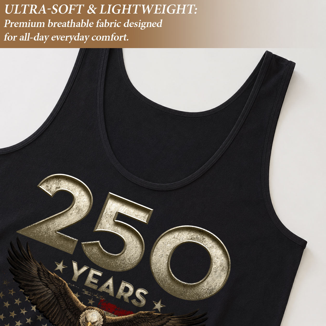 Patriotic 250 Years Eagle Liberty Bell Tank Top | Vintage 1776-2026 Women Shirt
