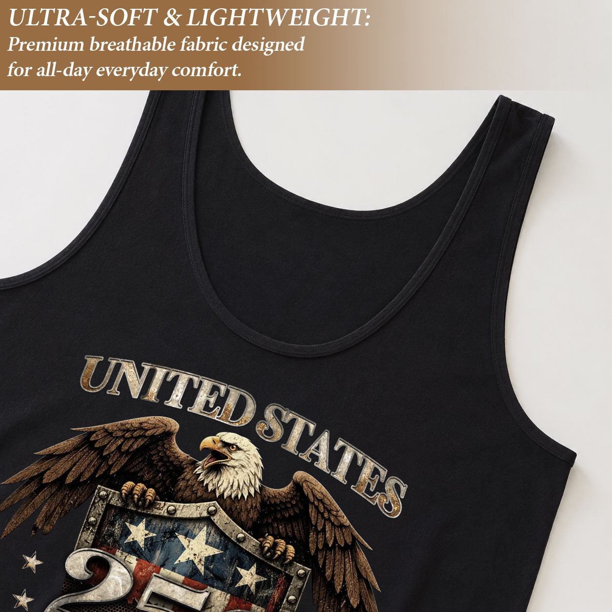 United States 250 Years Eagle Shield Tank Top | Patriotic 1776-2026 Women Shirt