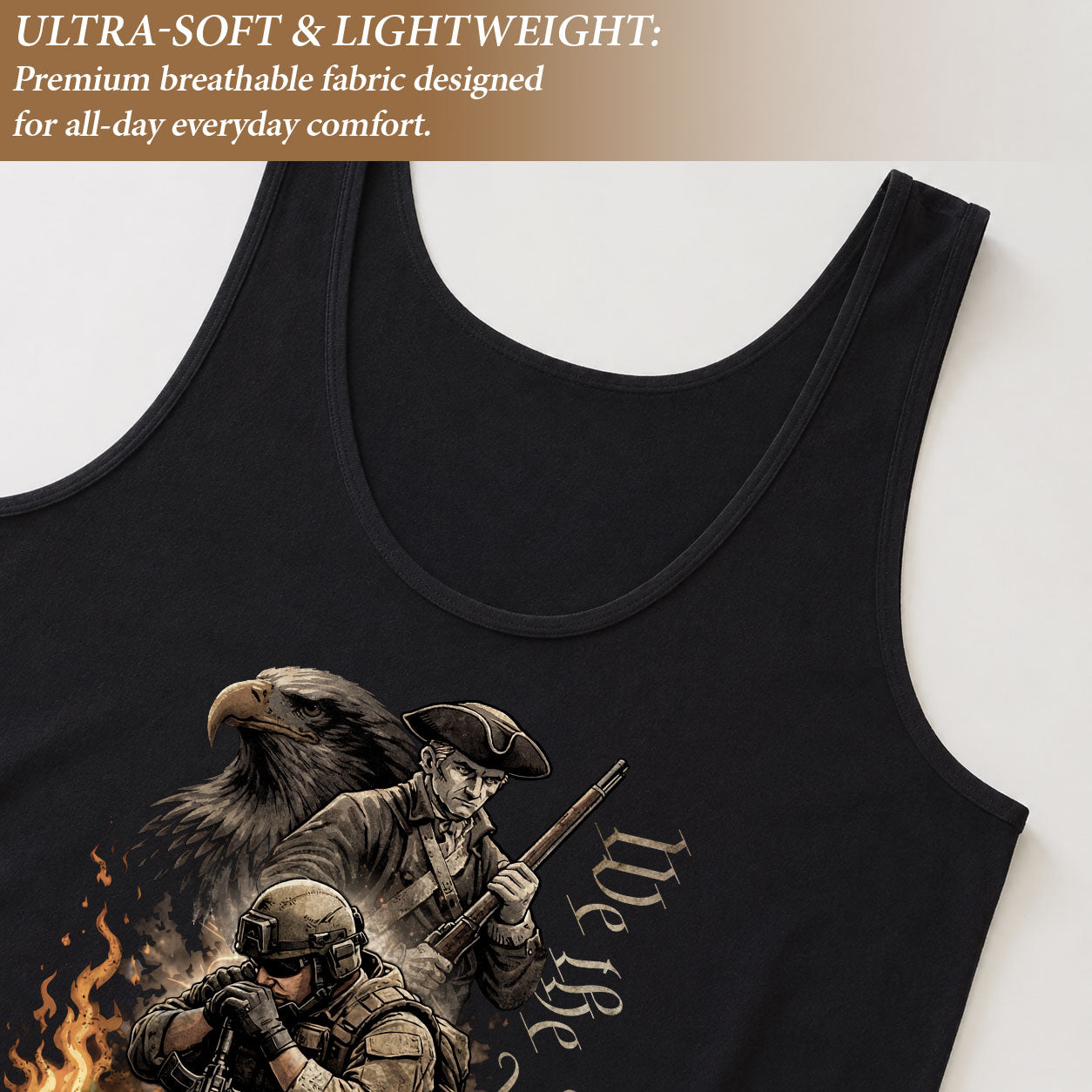 We the People 250 Years Soldier Tank Top | Patriotic 1776-2026 Military Women Shirt