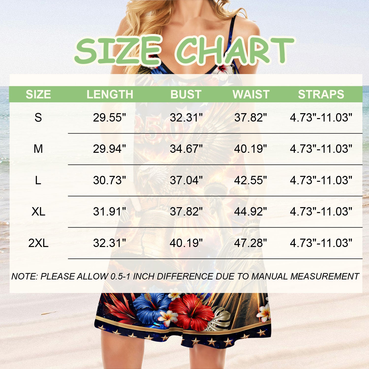 Womens 250 Years Tropical Floral Cami Dress Liberty Bell Eagle Pocket Patriotic Clothing