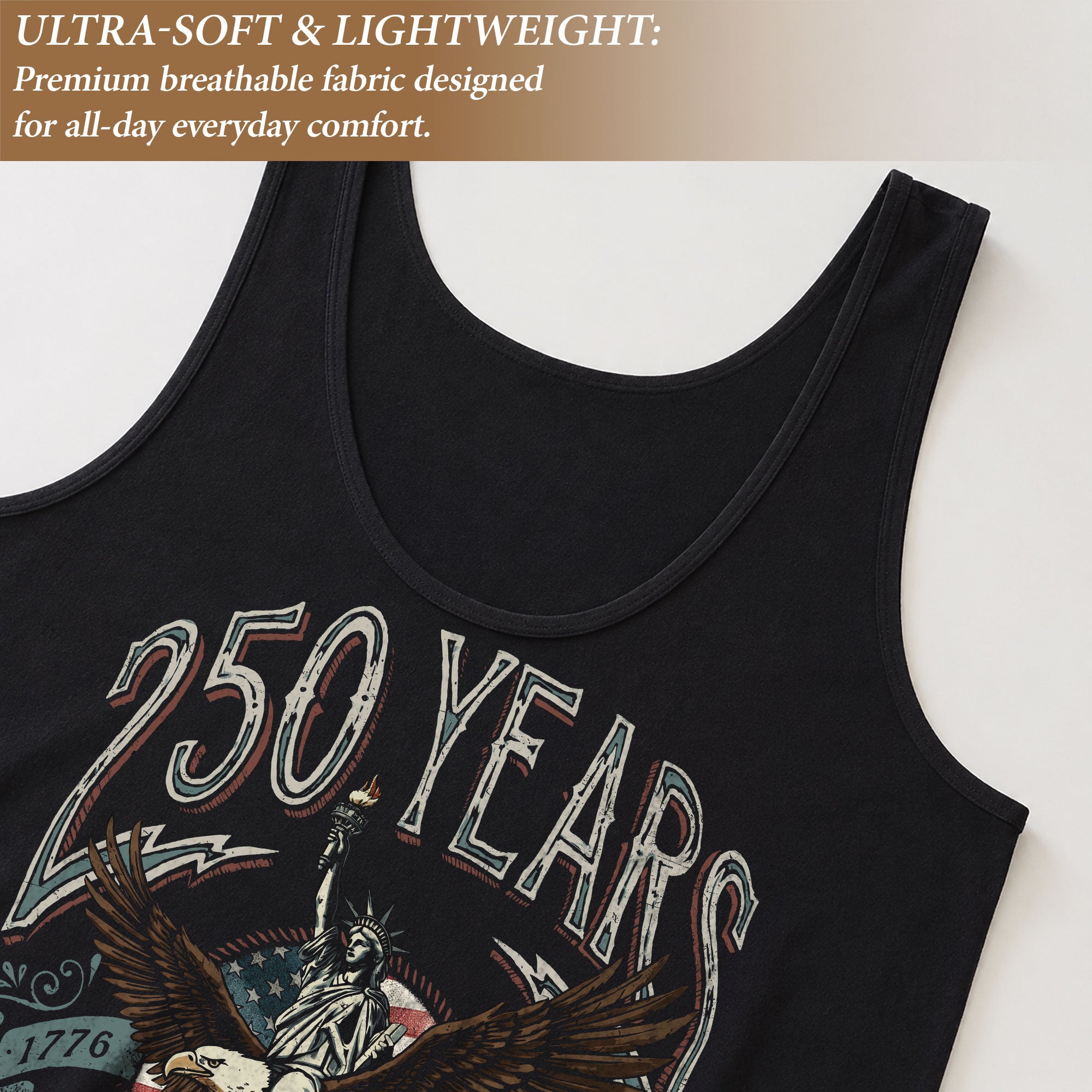 Womens 250 Years 1776 2026 Tank Top Retro We The People Eagle Liberty Sleeveless Shirt