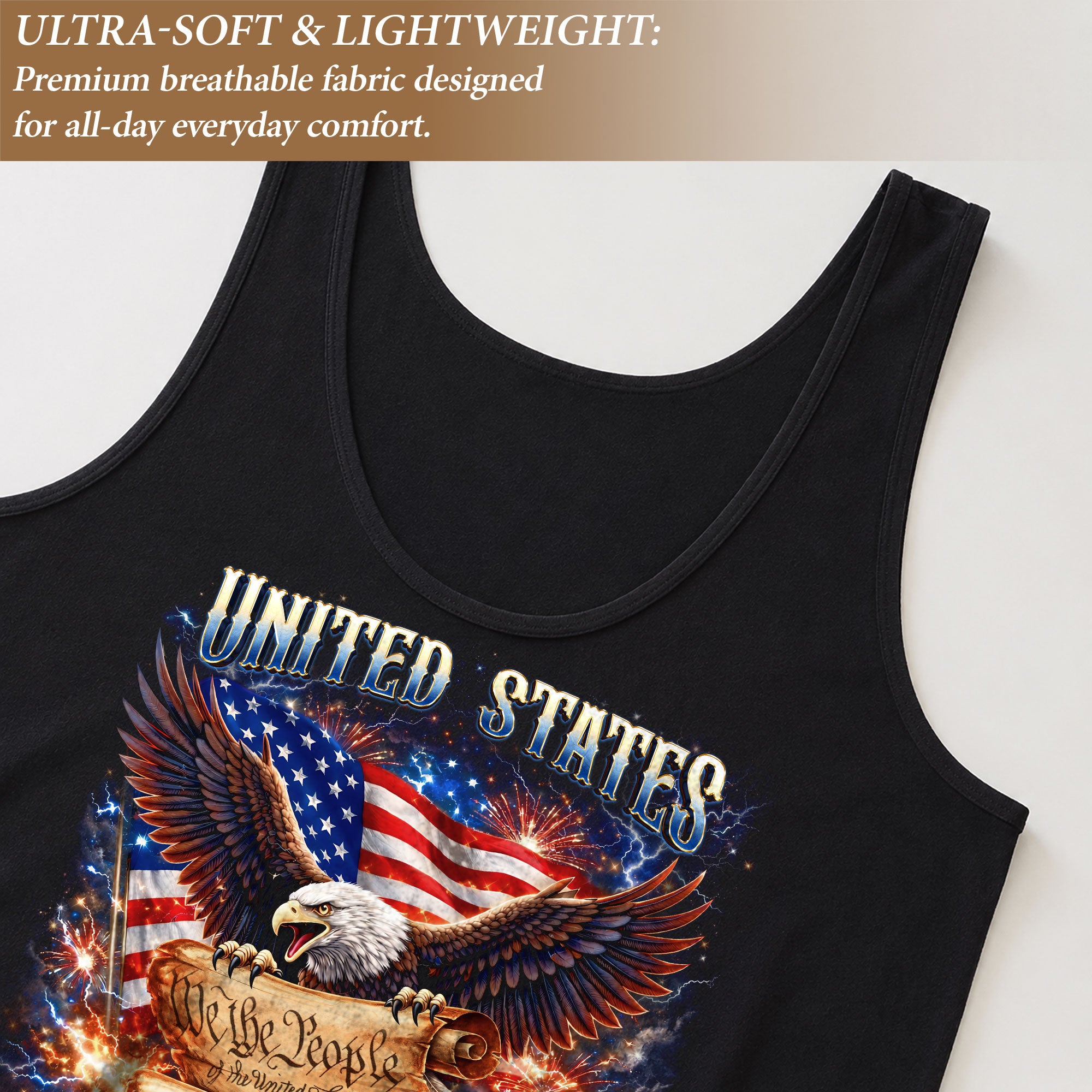 States 1776 2026 Womens Tank Top Retro We The People Bright Eagle Graphic Top