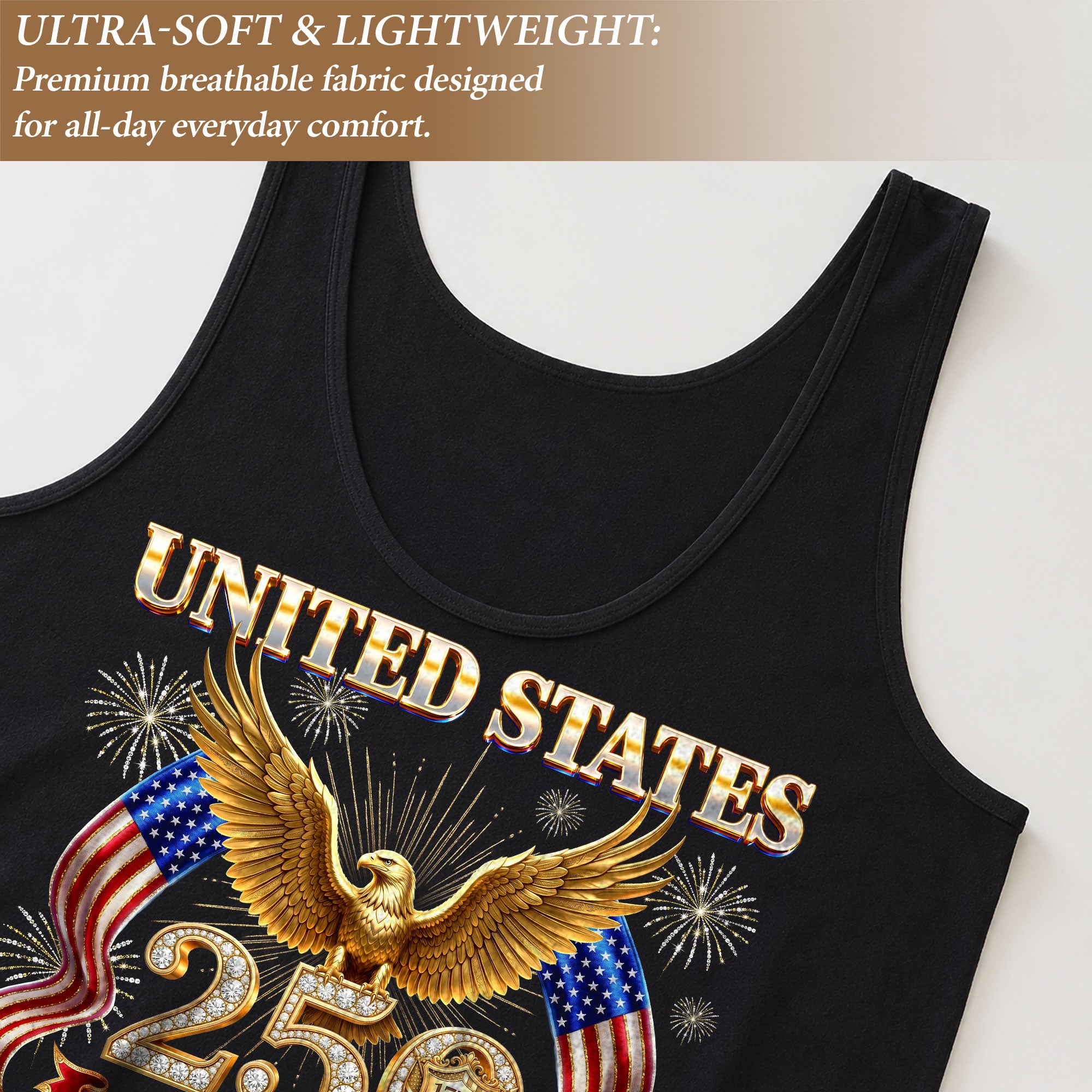 US 1776 2026 Tank Top Women Patriotic Eagle American Flag 250th Anniversary Shirt