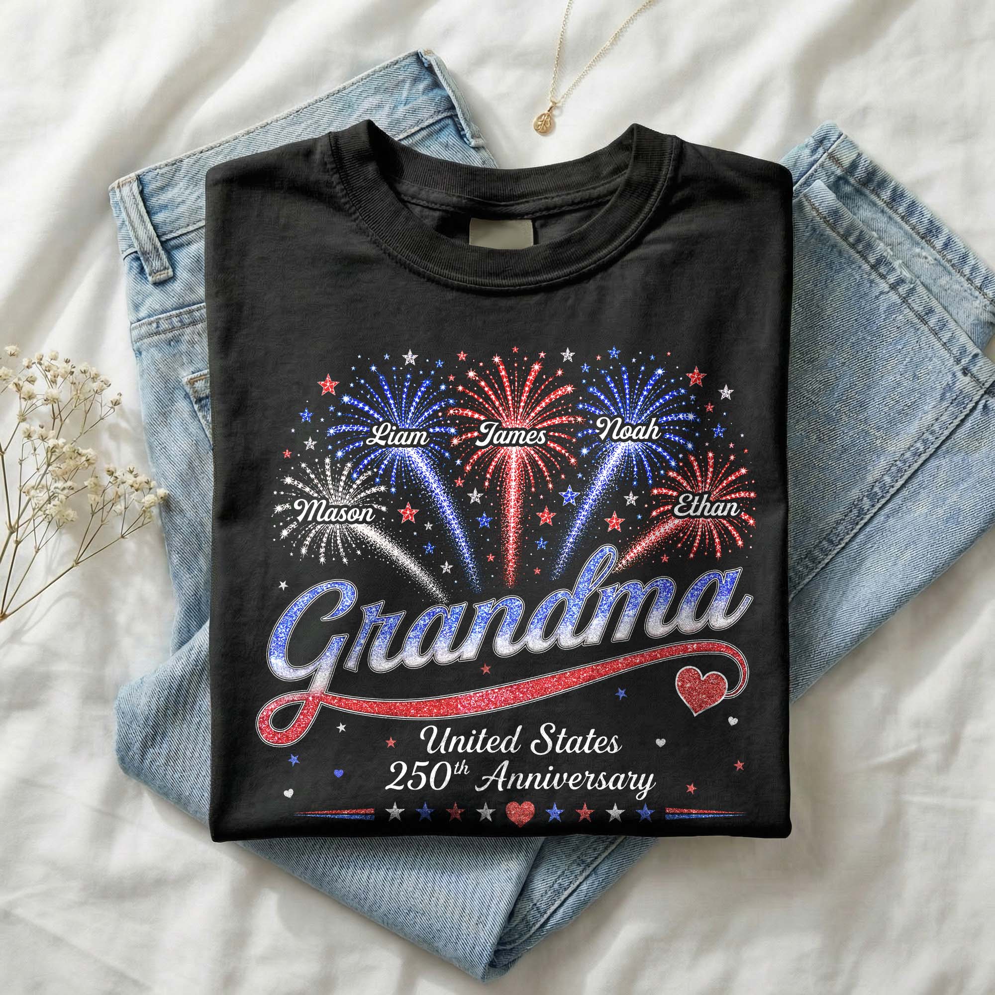 United States 250th Anniversary Shirts Custom Names Personalized Title All Ages Tee