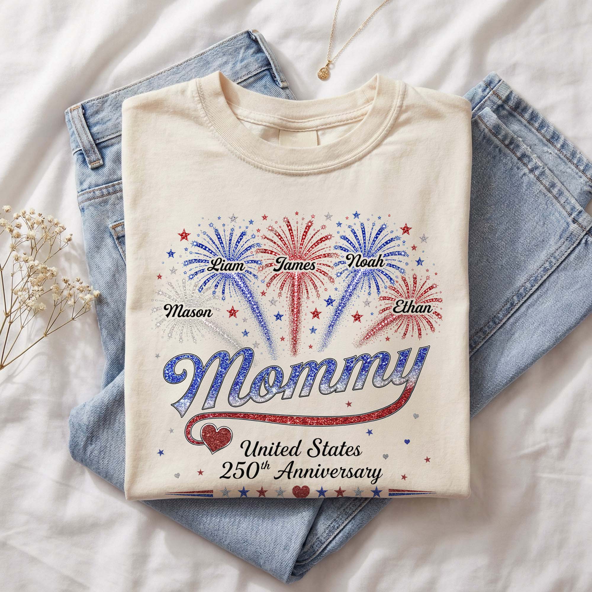 United States 250th Anniversary Shirts Custom Names Personalized Title All Ages Tee