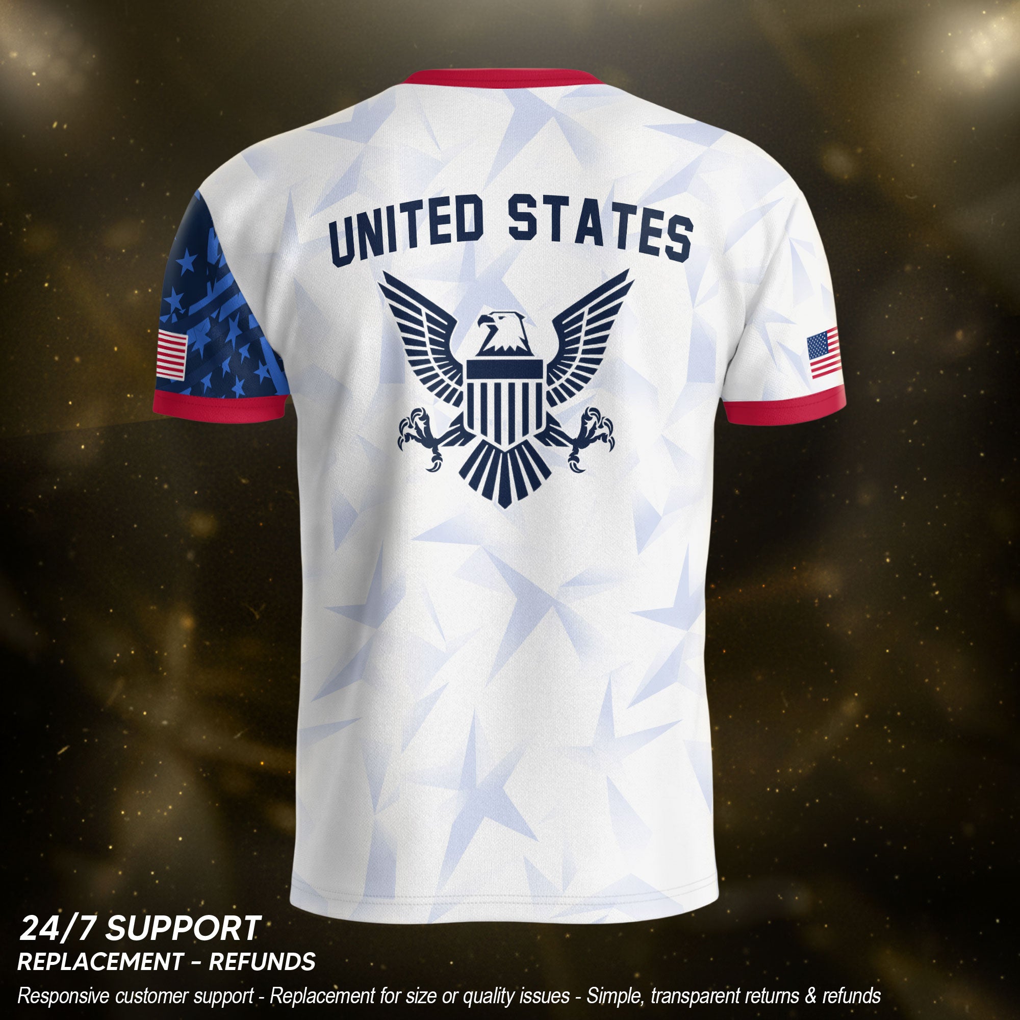 USA Eagle Soccer Jersey Adult American Pride Patriotic Soccer Fan Graphic Shirt