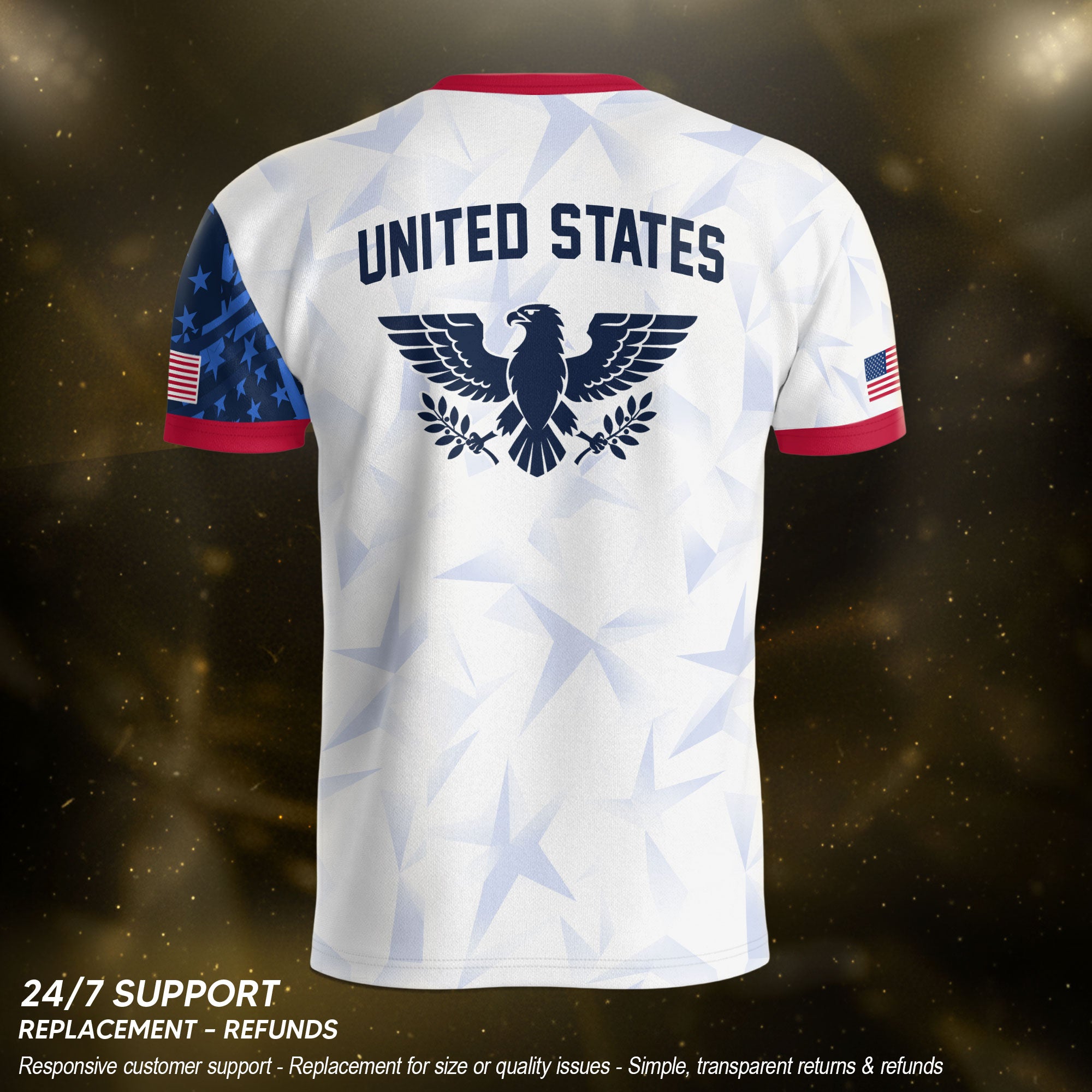USA Eagle Soccer Jersey Adult American Pride Patriotic Soccer Fan Graphic Shirt