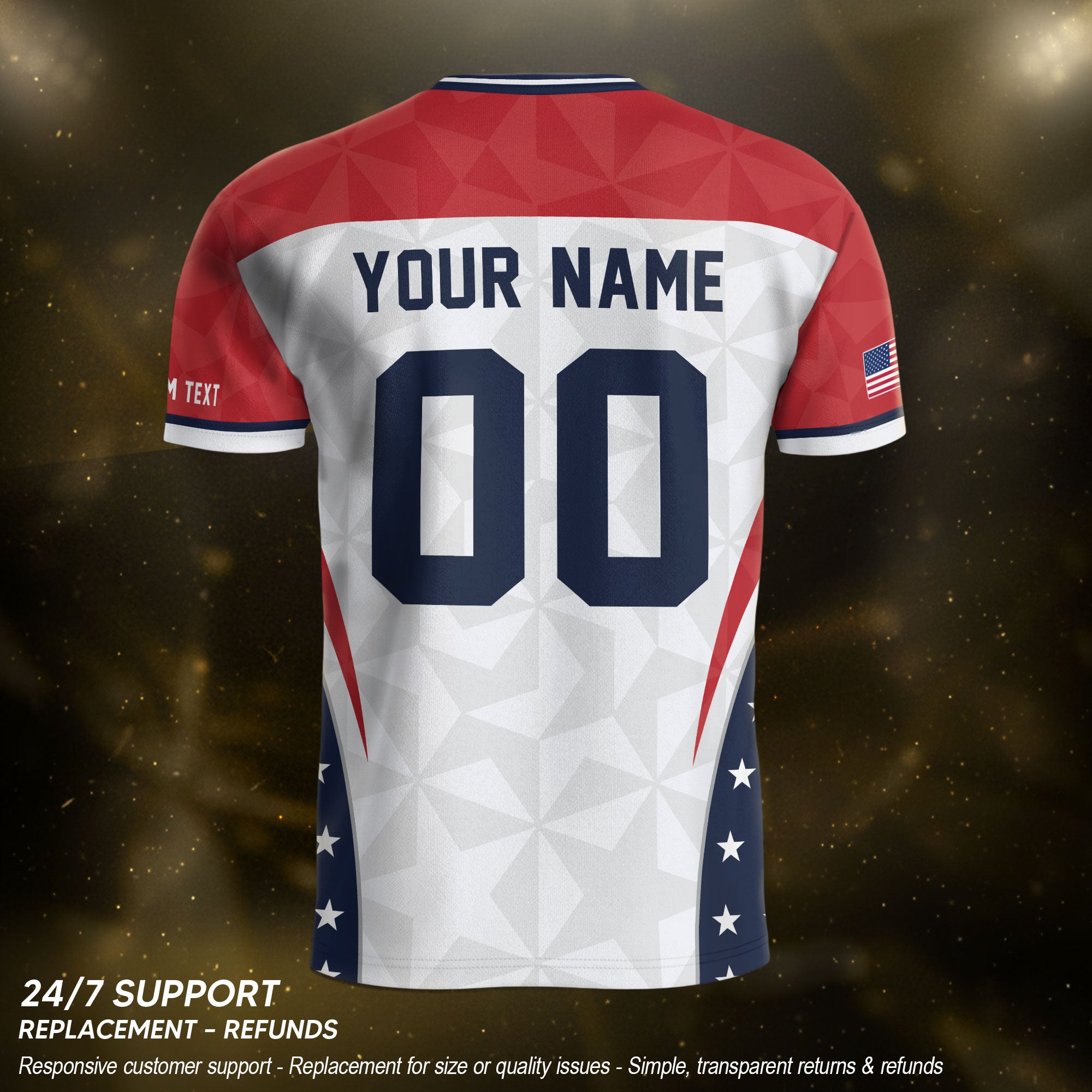 USA Soccer Jersey White Personalized American Football Shirt Eagle Pattern Team Men