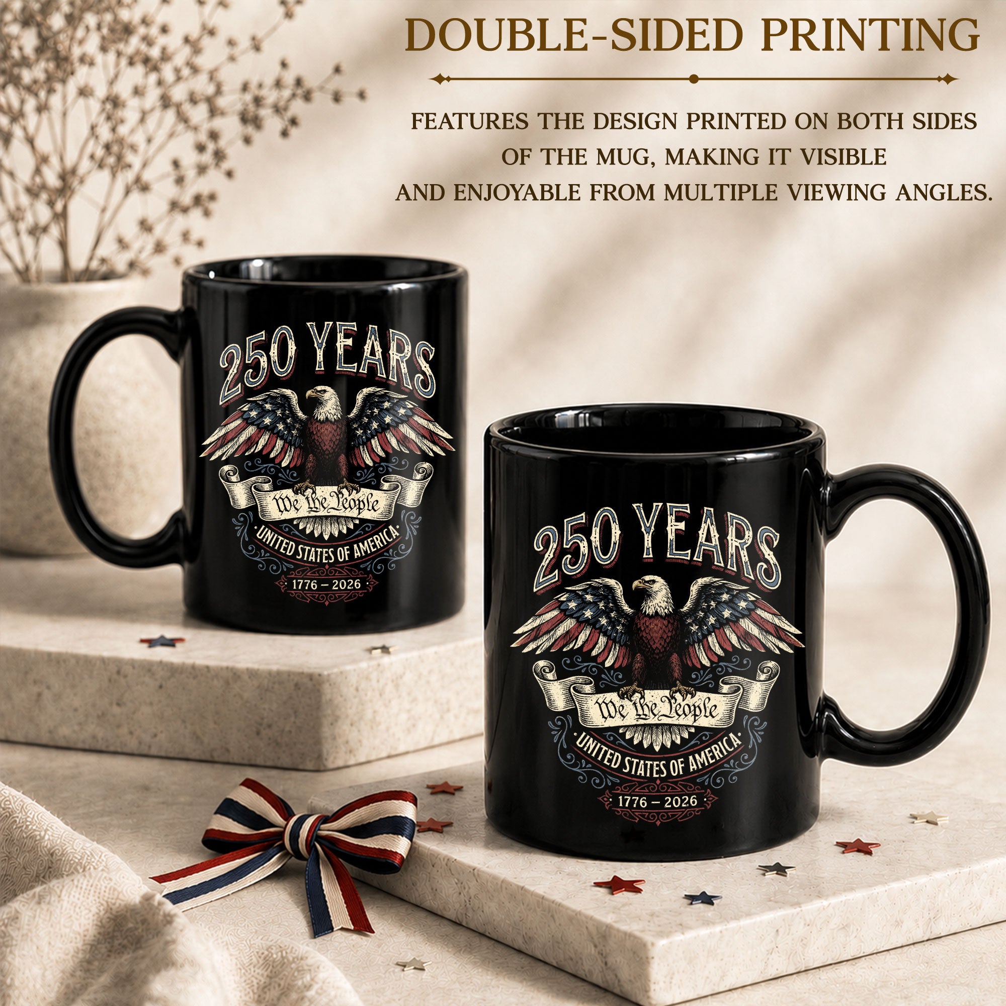 250 Years We The People 1776 2026 Mug - Patriotic United States Bald Eagle Cup