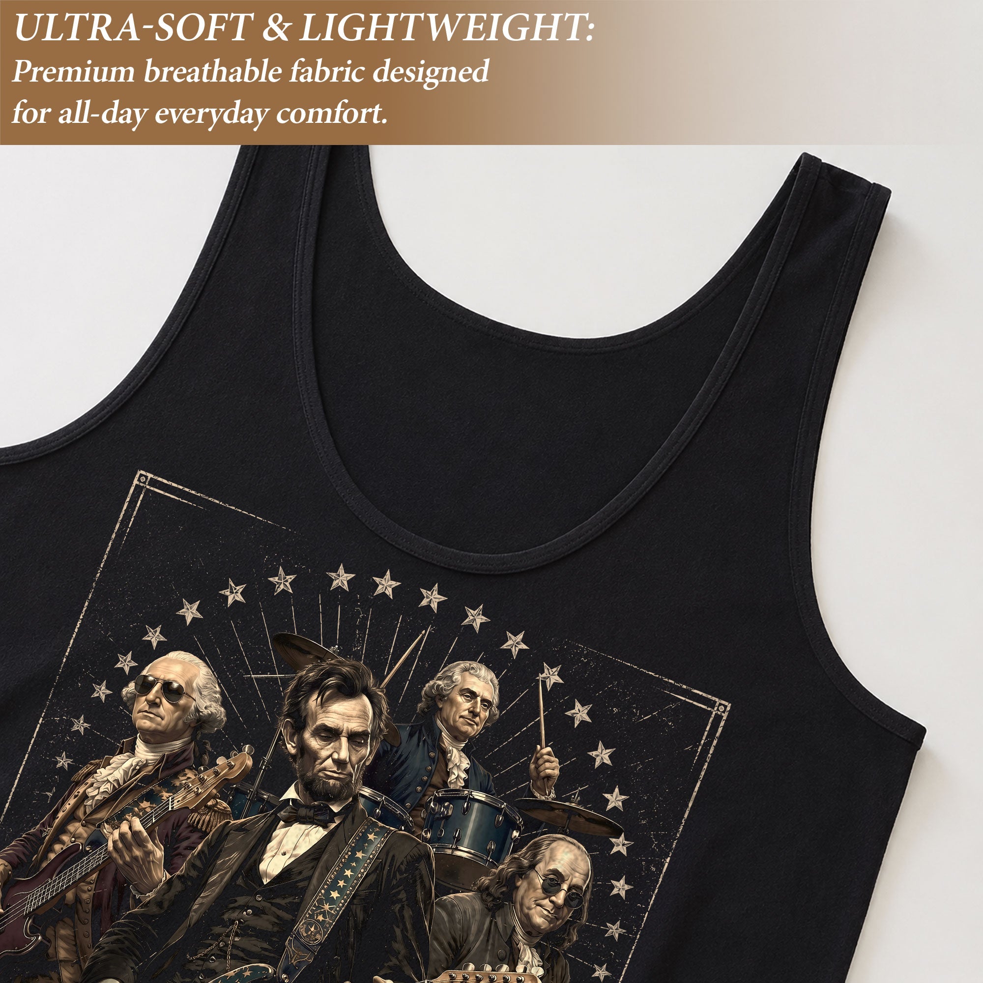 Tank Top Women Vintage Rock Band Graphic Patriotic Historical Sleeveless Summer