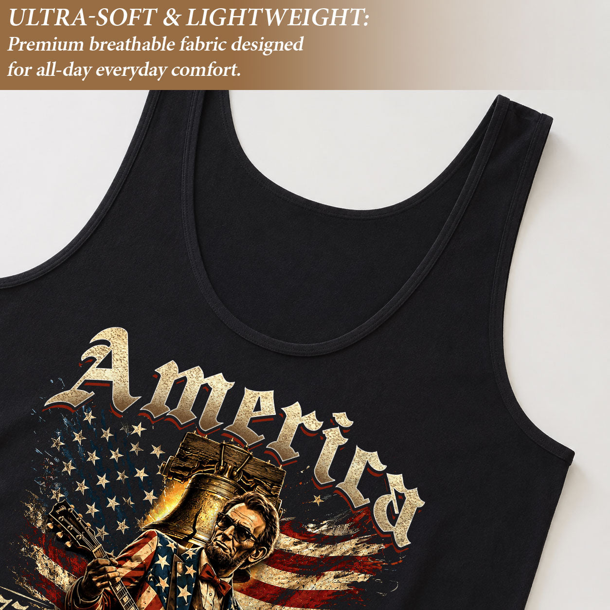 Abraham Lincoln Women Tank Top Patriotic American 1776 2026 250 Years Liberty Shirt